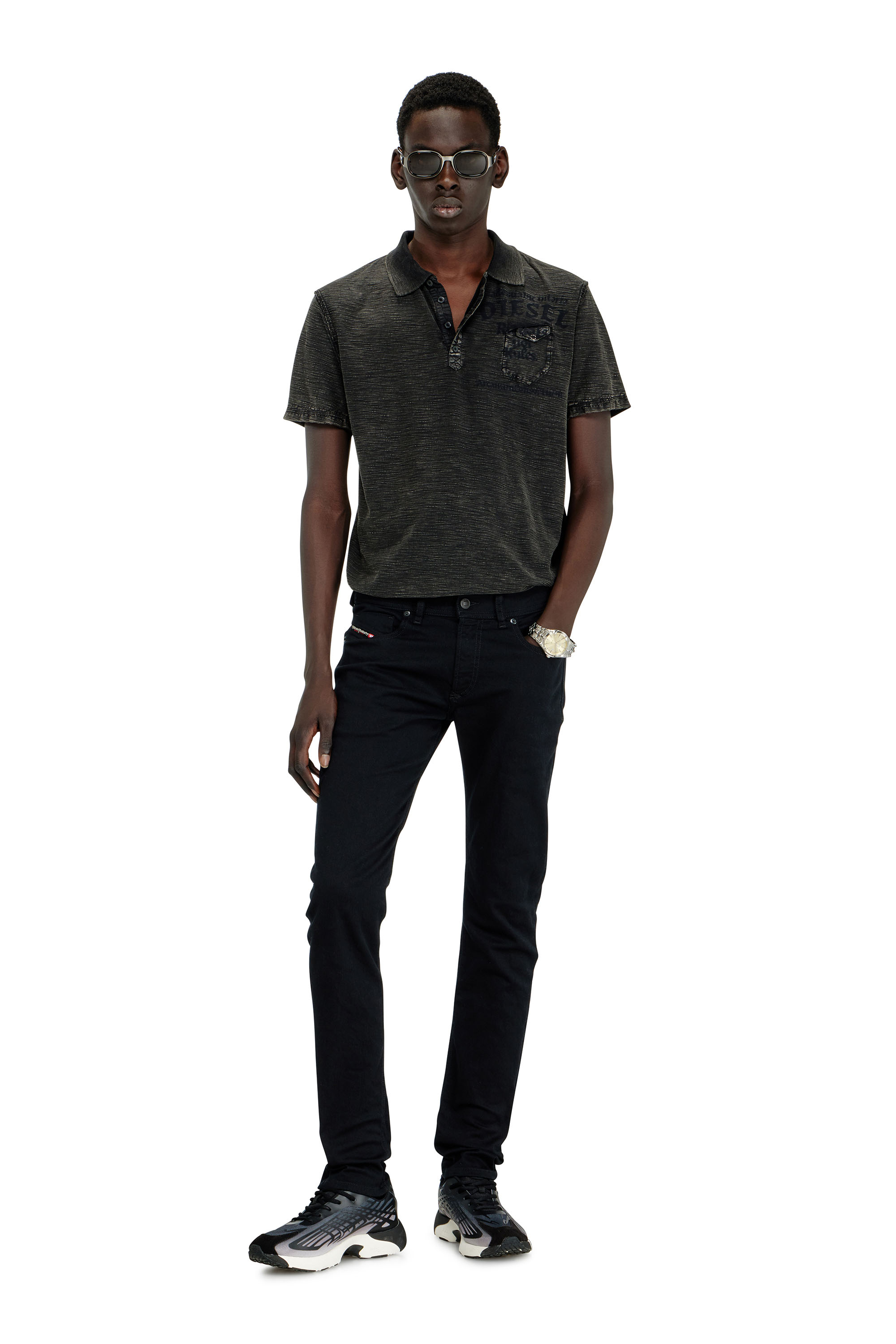 Diesel - Herren Skinny Jeans 1979 Sleenker 09C51, Schwarz/Dunkelgrau - 1