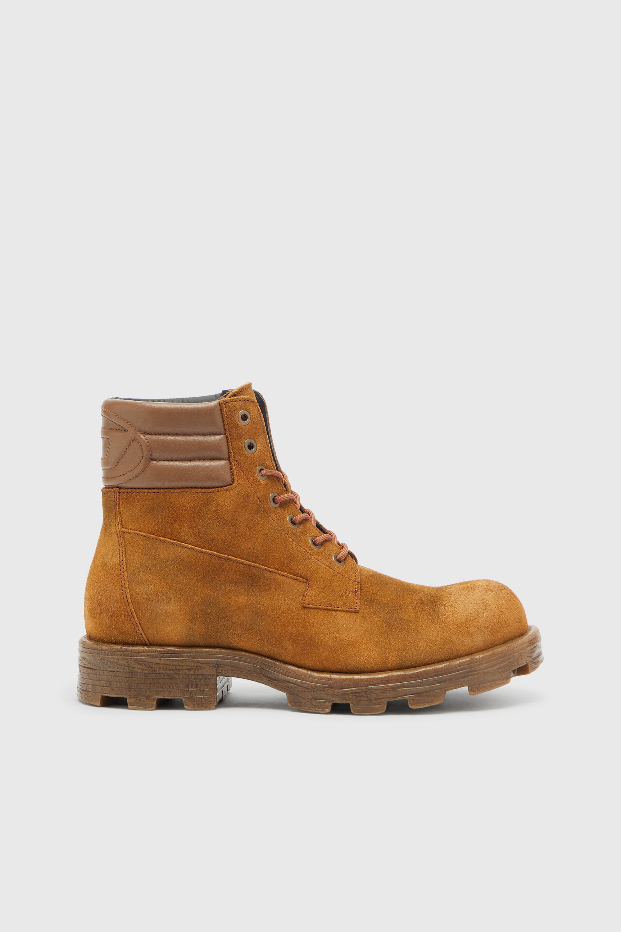 Diesel - D-HAMMER LACE UP, Herren D-Hammer - Combat-Boots aus Veloursleder und Leder in Camel - 1