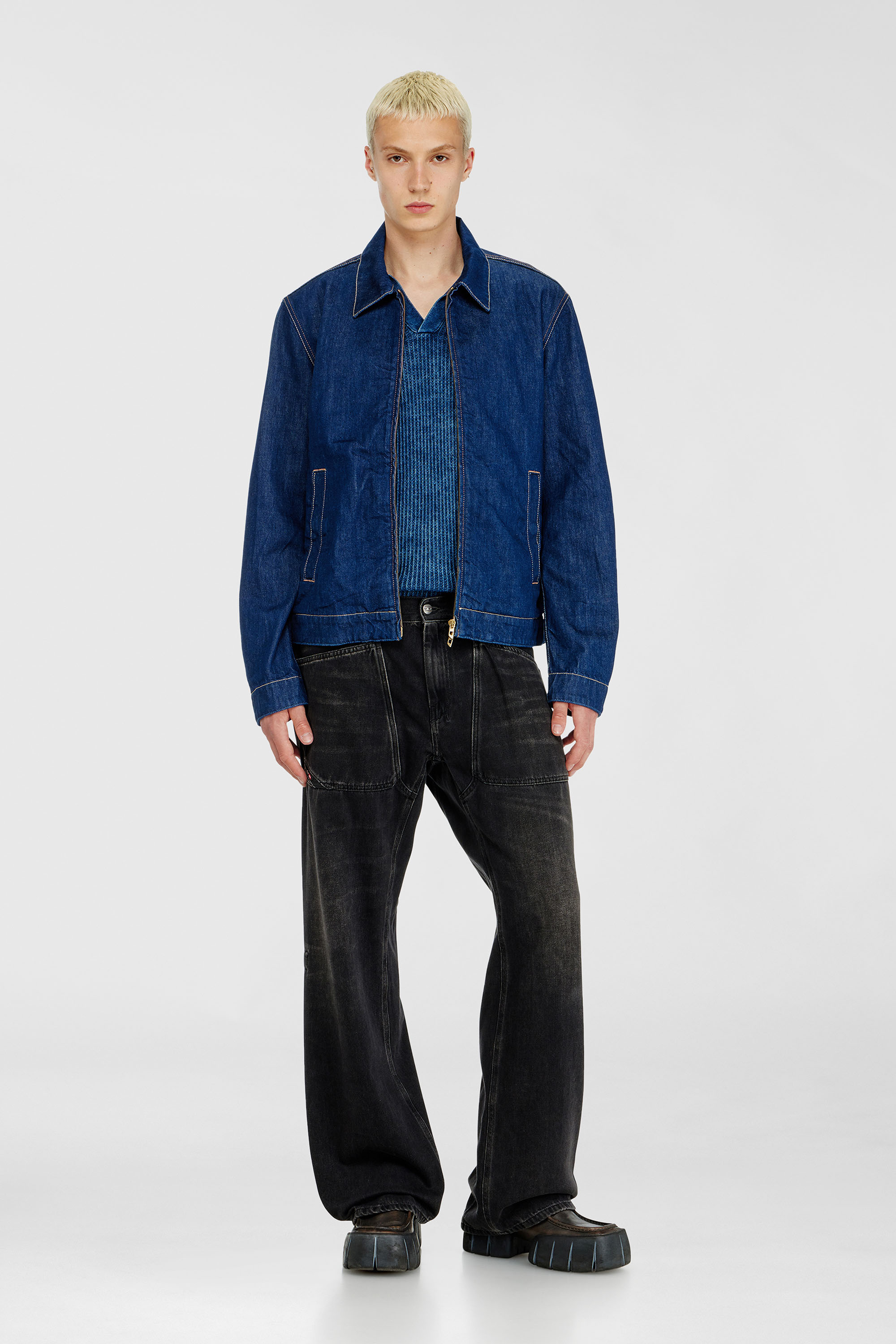 Diesel - Herren Relaxed Jeans D-Zeta 09J96, Schwarz/Dunkelgrau - 1