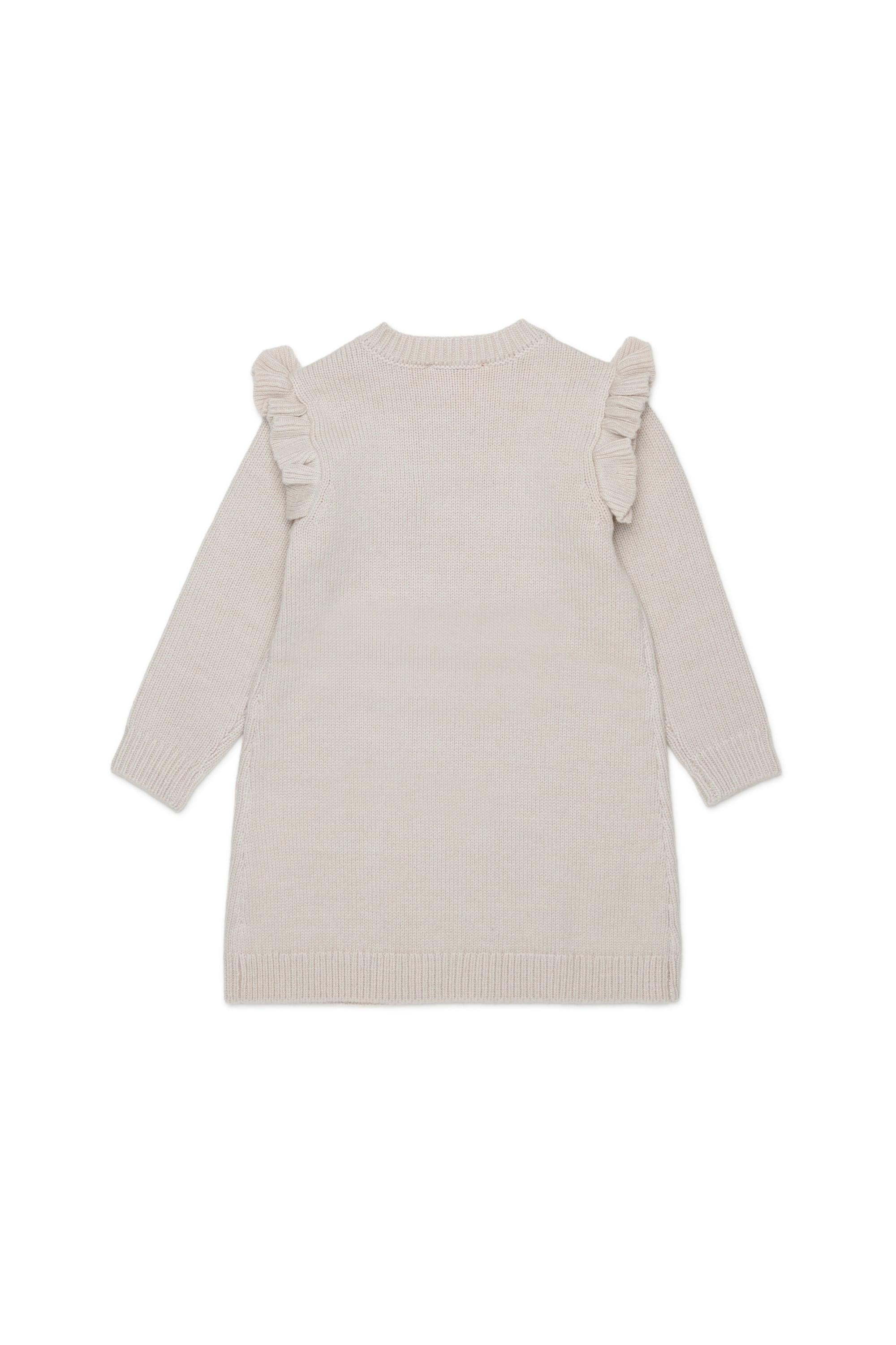 Diesel - DSCALOB, Damen Kaschmir-angereichertes R&uuml;schen-Strickkleid in Wei&szlig; - 2