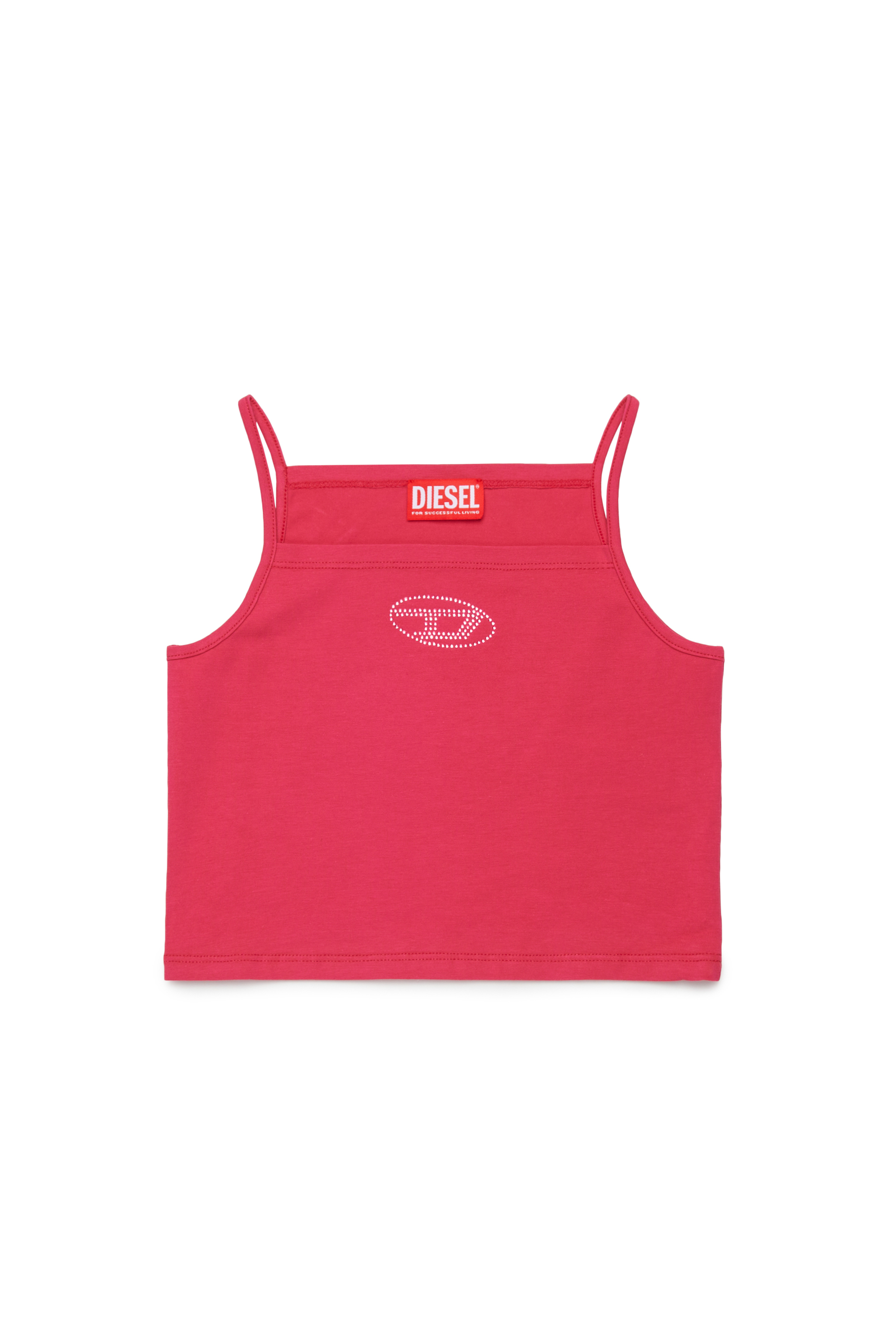 Diesel - TRIND, Damen Oberteil mit Oval D-Kristall-Logo in Rosa - 1