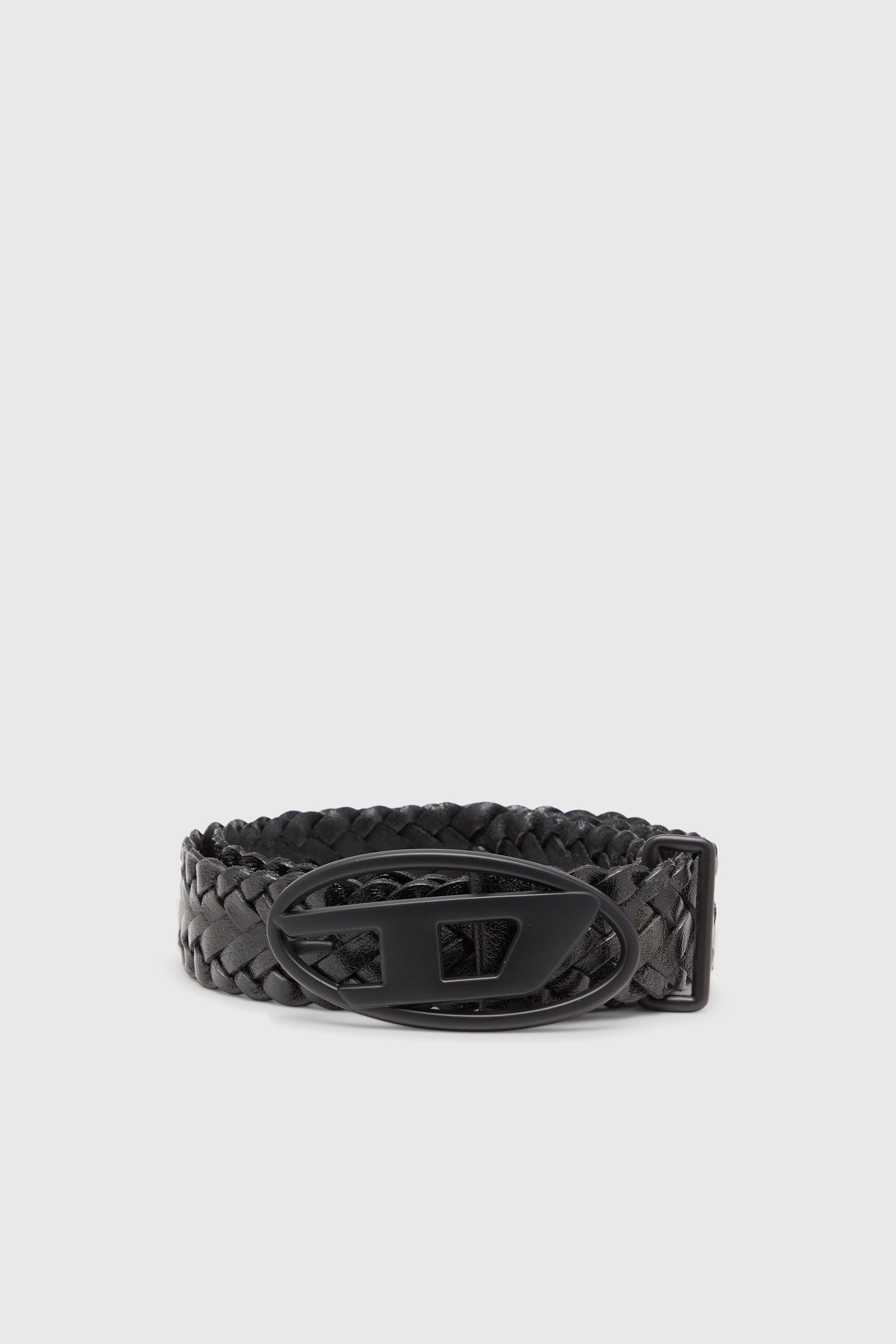Diesel - B-1DR BRAIDERED, Unisex 4 cm geflochtener Lederg&uuml;rtel in Schwarz - 1