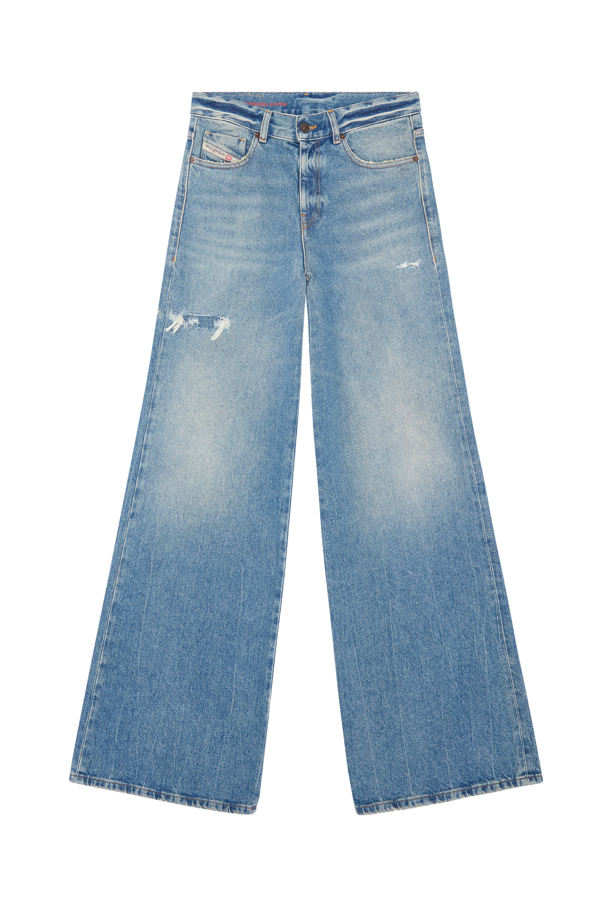 1978 09D97 Bootcut and Flare Jeans, Mittelblau - Jeans