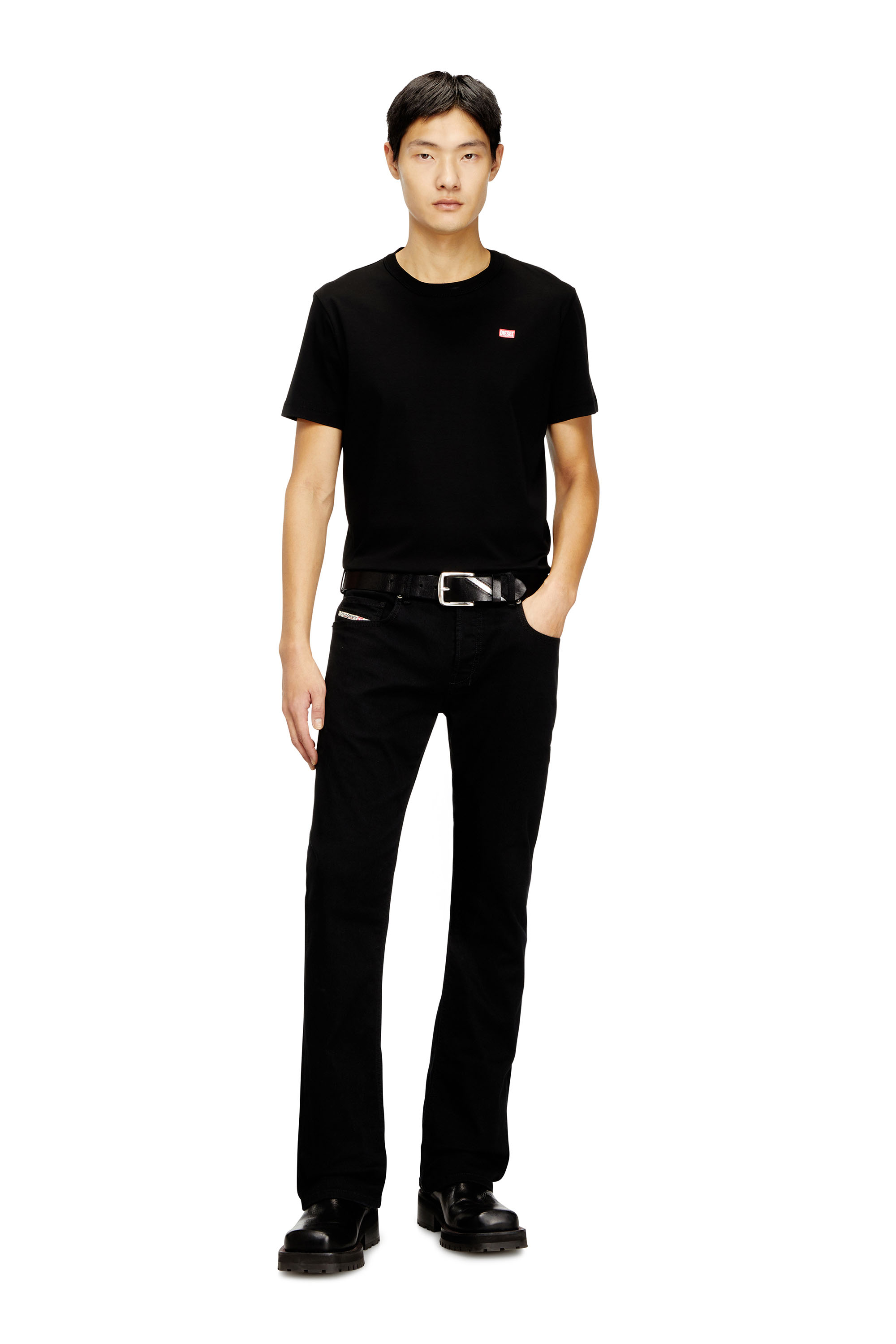 Diesel - T-MIEGOR-K77, Herren T-Shirt aus merzerisierter Baumwolle in Schwarz - 1