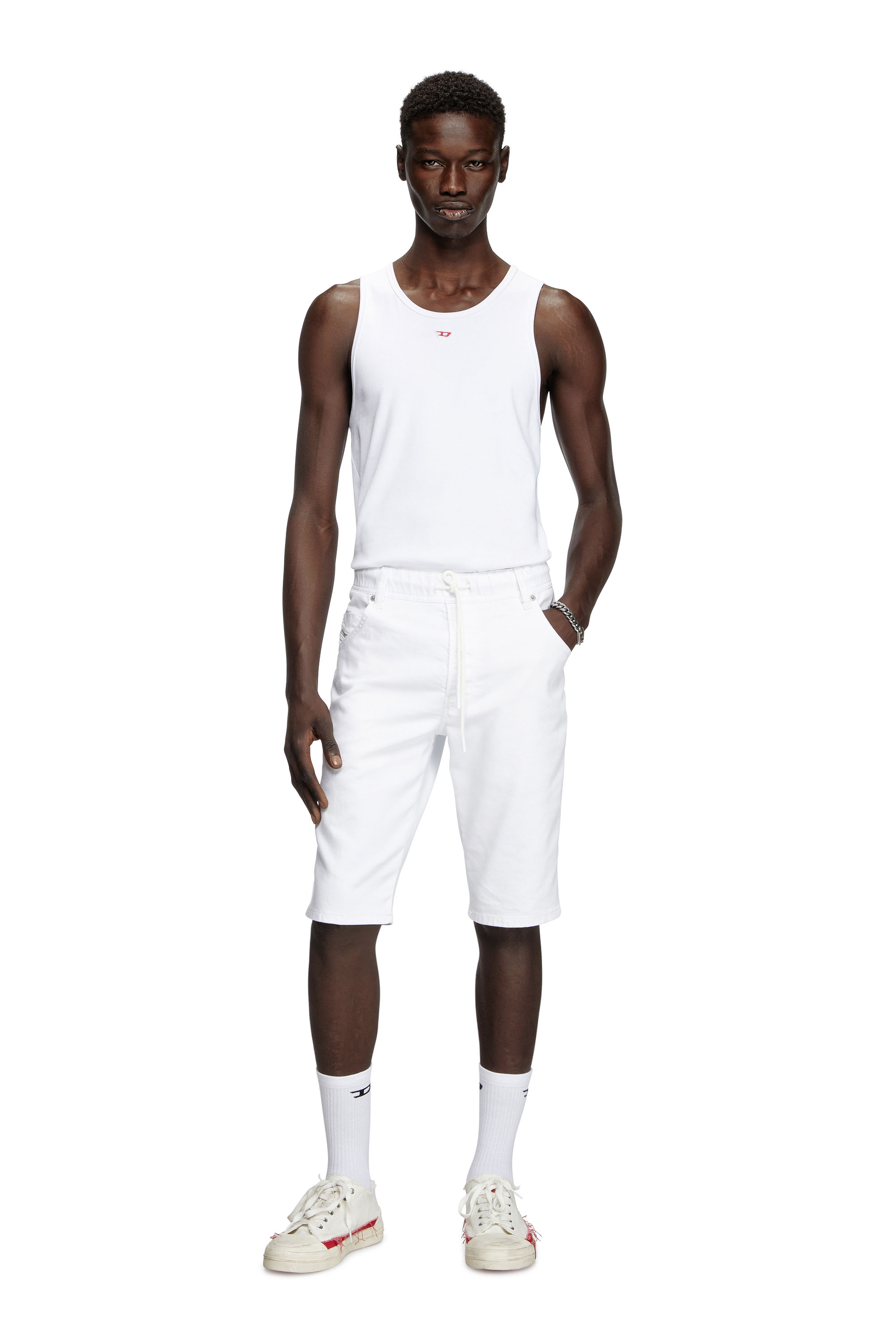 D-KROOSHORT JOGGJEANS, Weiß Diesel - D-KROOSHORT JOGGJEANS, Weiß - Image 1