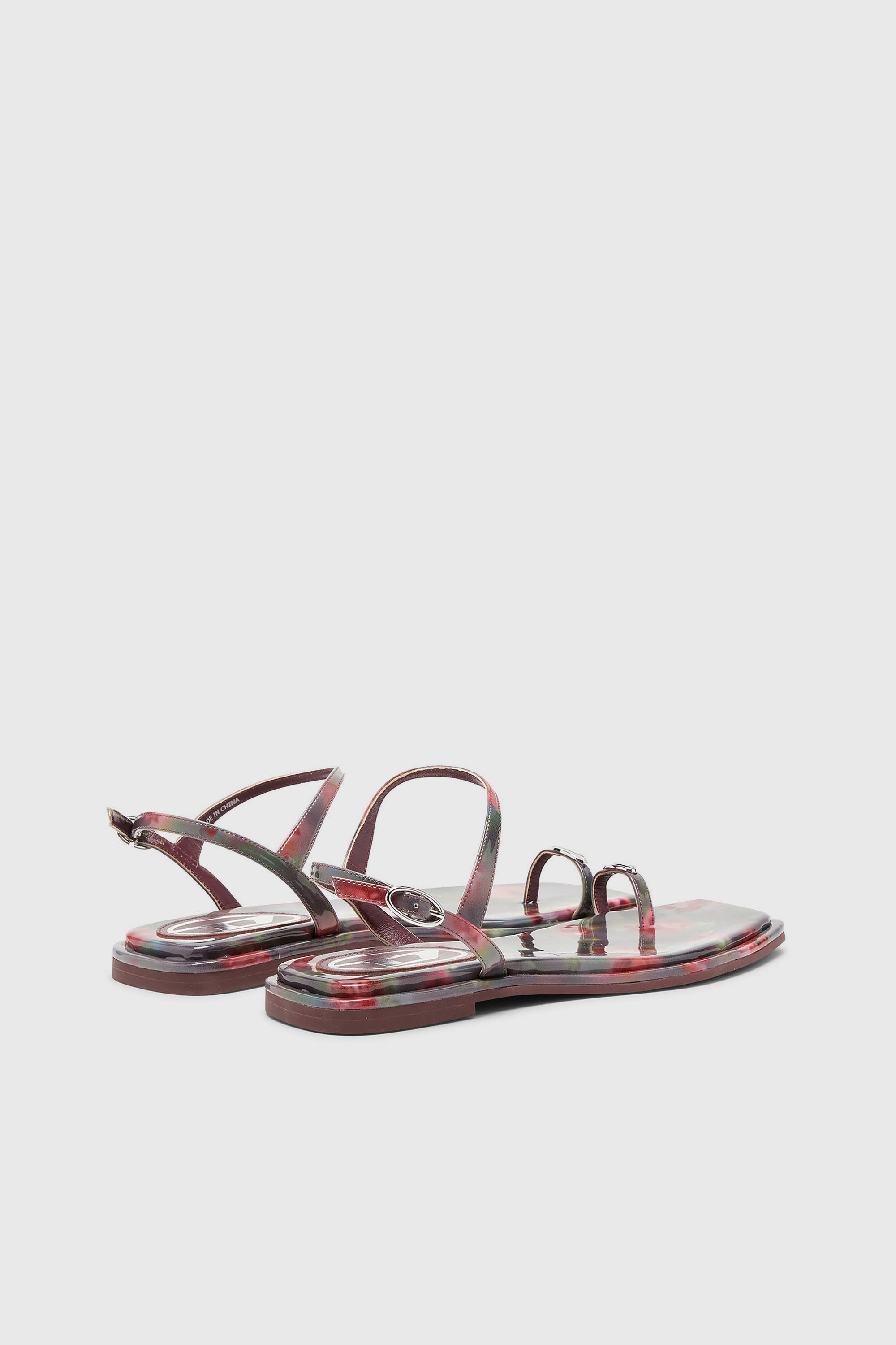 Diesel - D-AMBER INFRA 0, Damen D-Amber &ndash; Sandalen mit Allover-Print in Violett/Rosa - 3