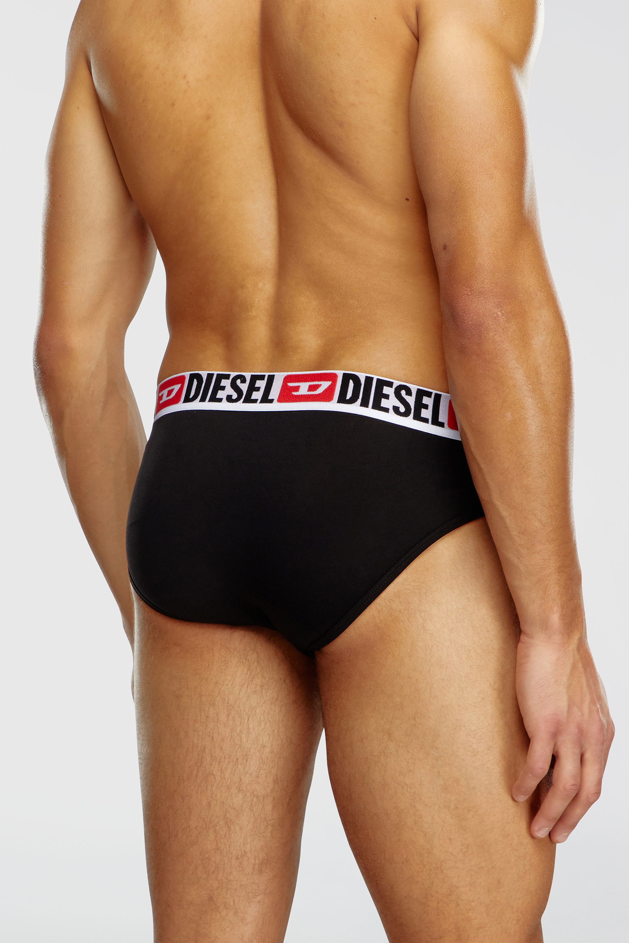 Diesel - UMBR-ANDRETHREEPACK, Herren Einfarbige Briefs im Dreierpack in Schwarz/Wei&szlig; - 4