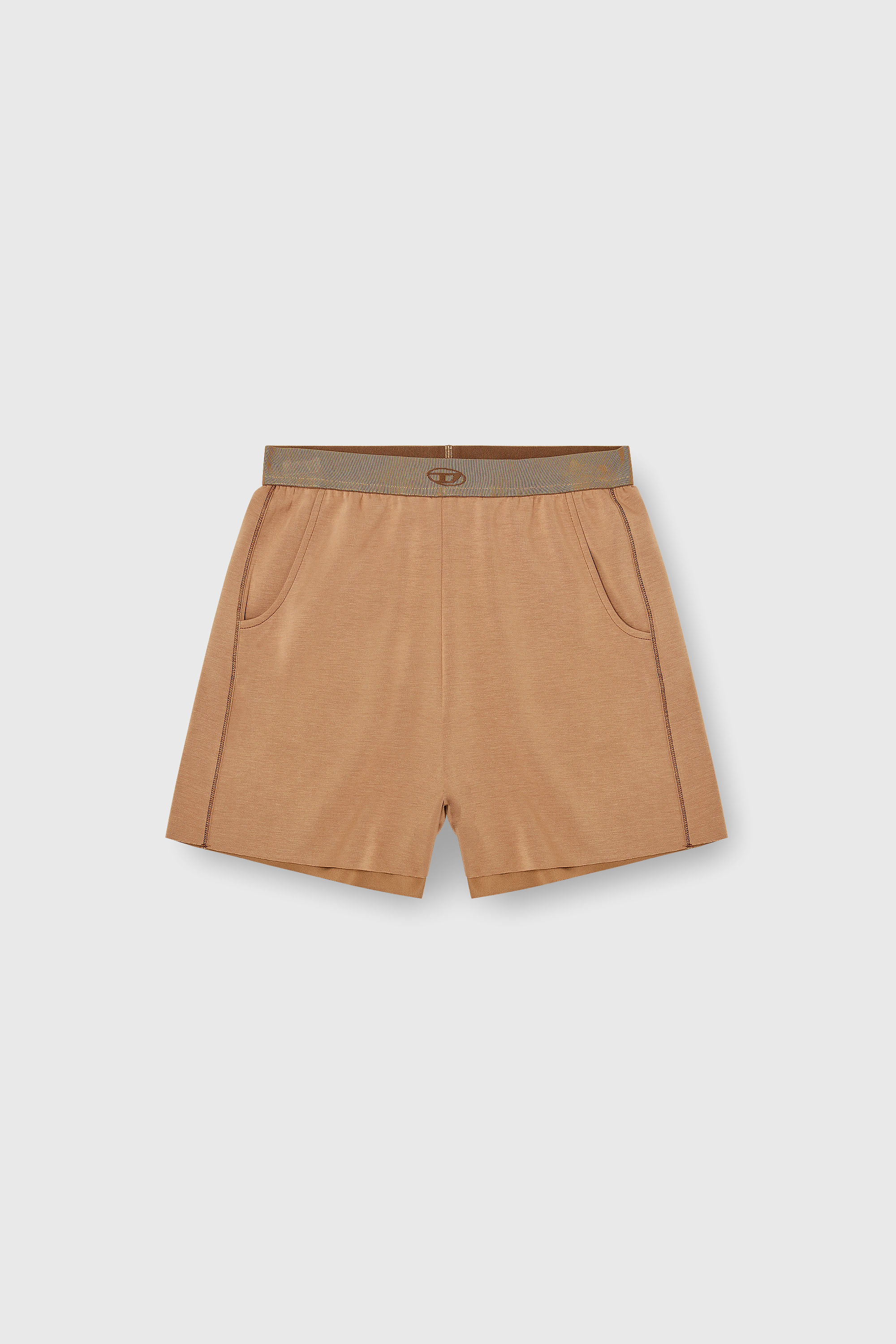 Diesel - MARTHA-UTLT, Damen Shorts aus leichtem stretch-scuba in Braun - 2
