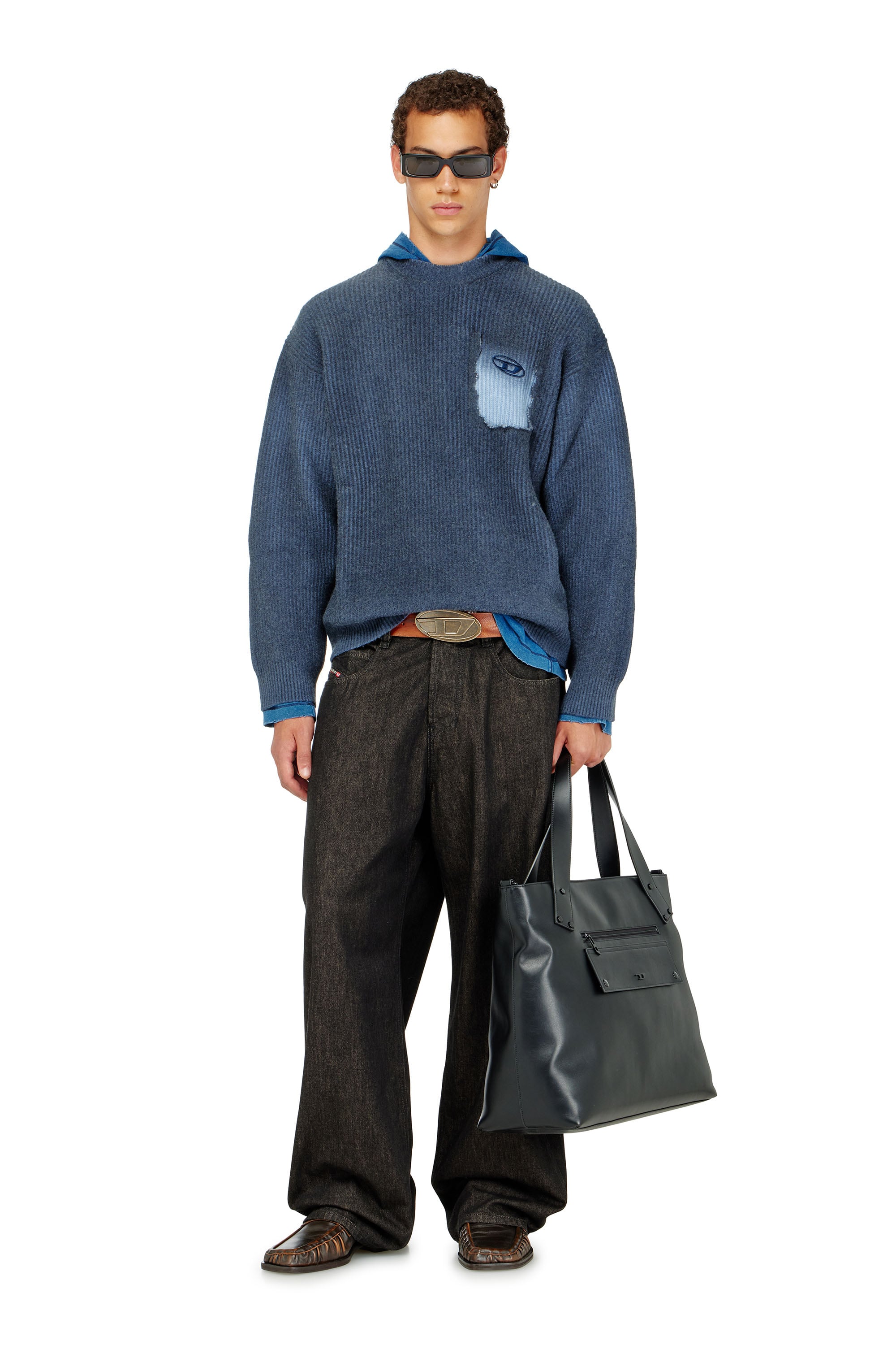 Diesel - K-PICKLER, Herren Pullover aus Wollmischung mit Zier-Brusttasche in null - 2