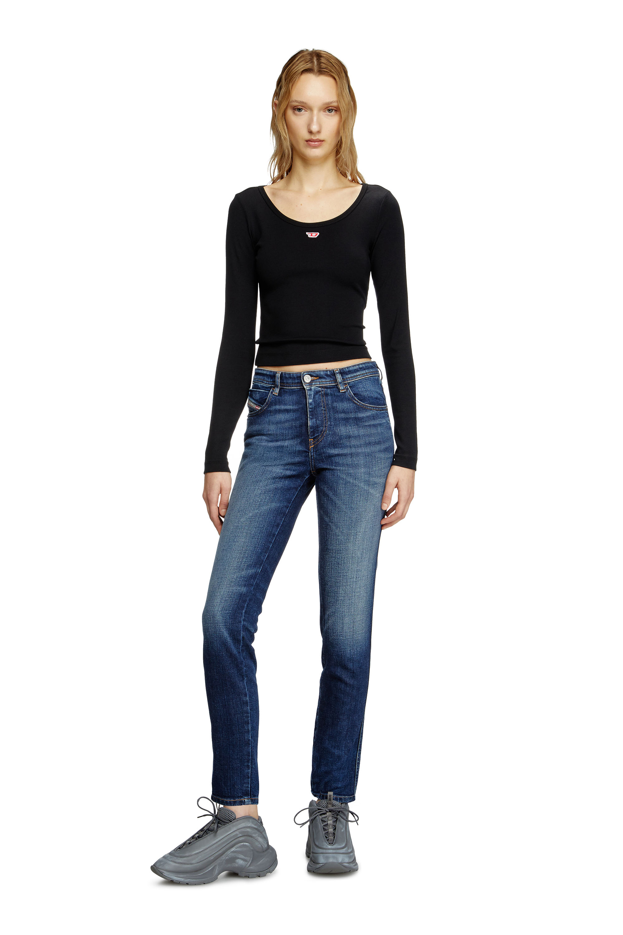 Diesel - Damen Skinny Jeans 2015 Babhila 09L03, Mittelblau - 2