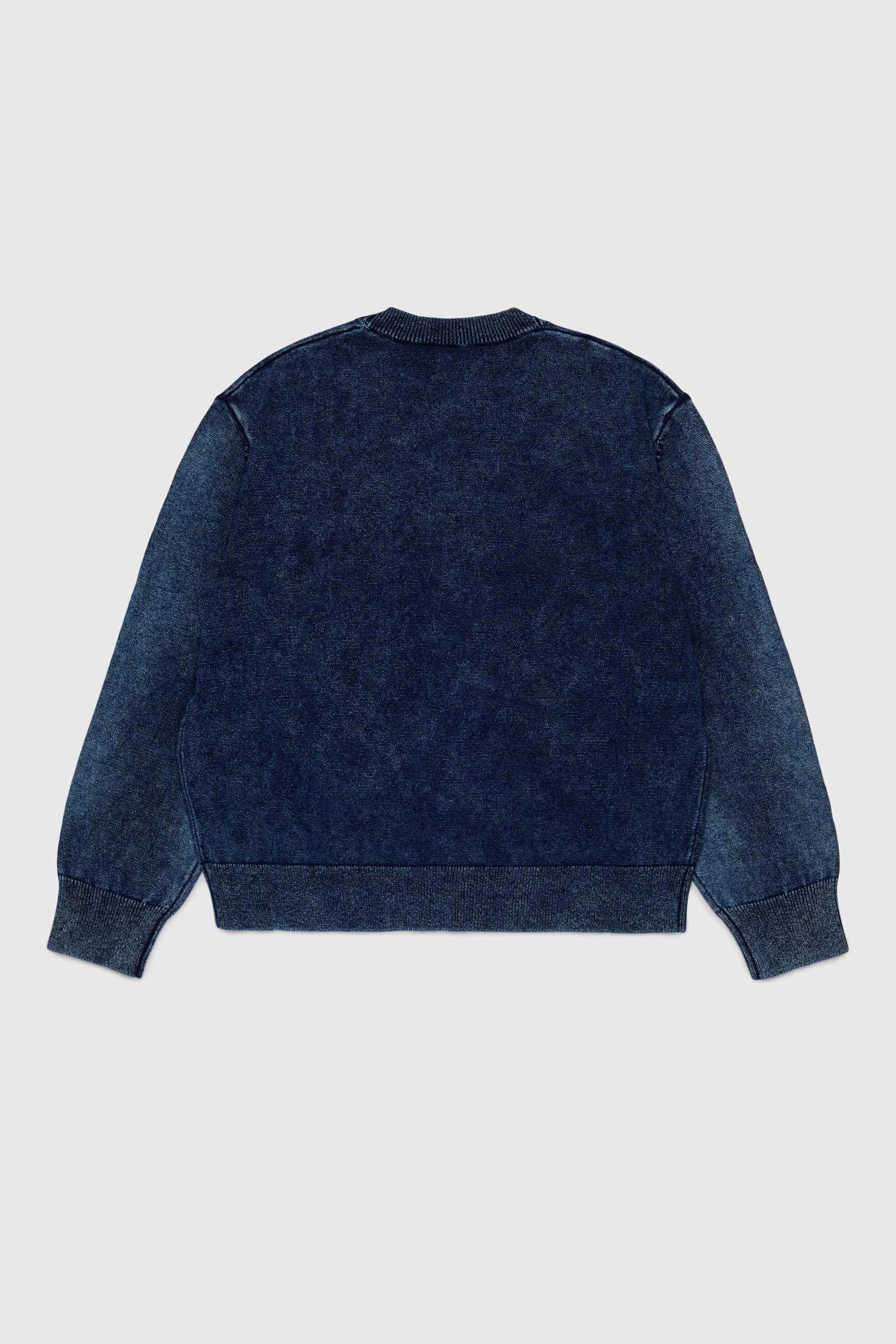 Diesel - KFINNIC CARDIGAN OVER, Herren Cardigan in Denim-Optik mit Ph&ouml;nix-Motiv in Dunkelblau - 2