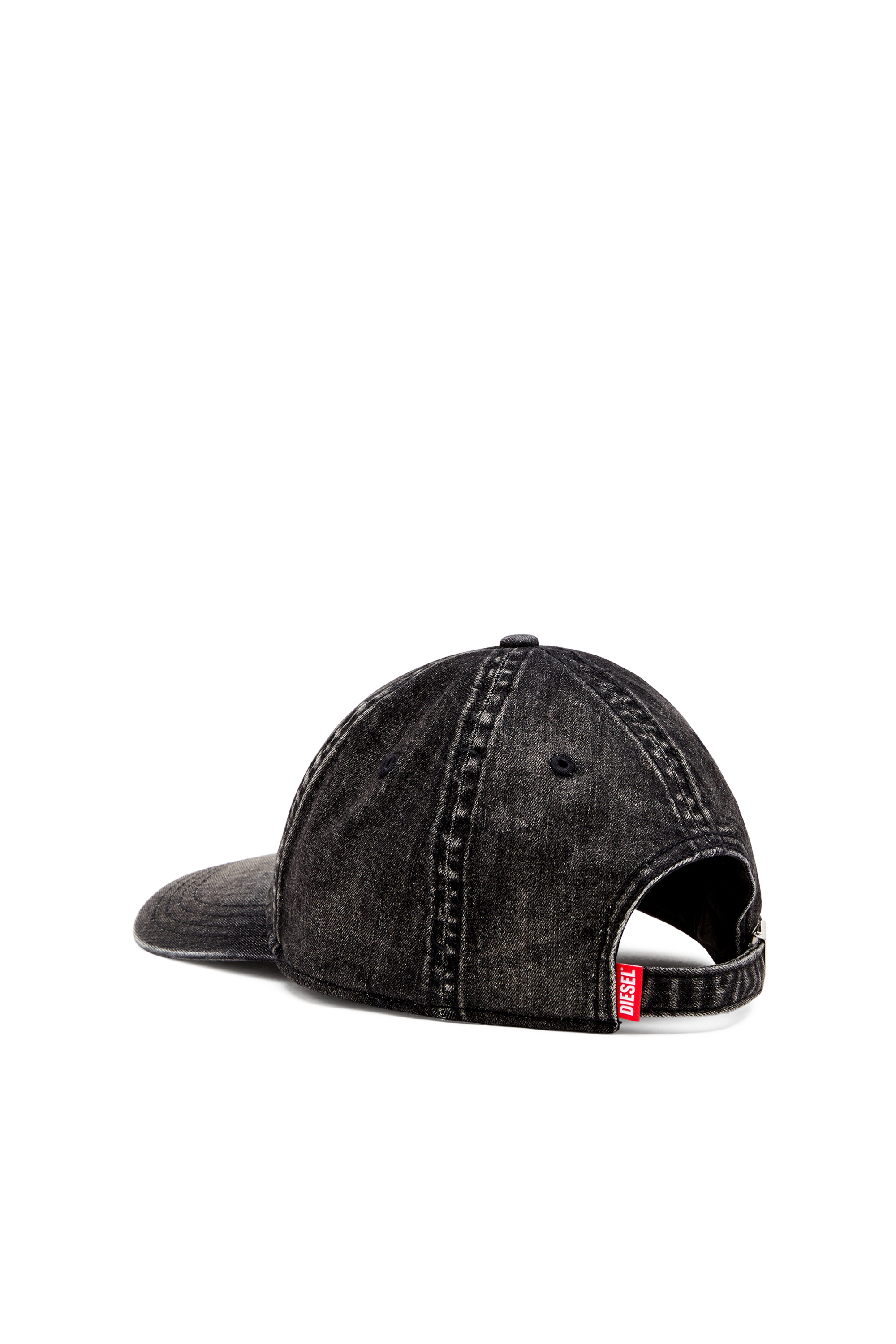 Diesel - C-GABLE-BLACK, Herren Light black stretch denim cap in Schwarz - 3