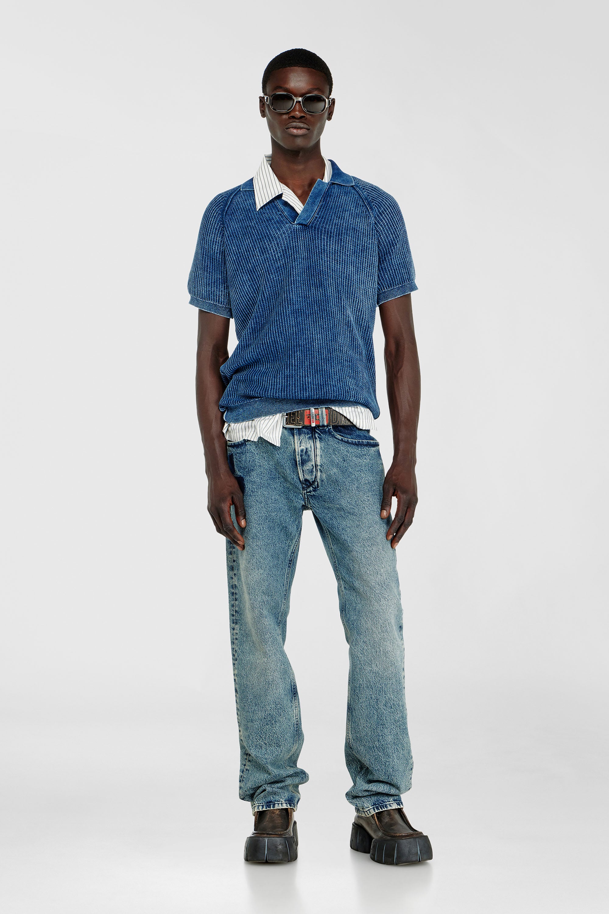 Diesel - Herren Regular Jeans 1985 Larkee 0IFBV, Mittelblau - 2