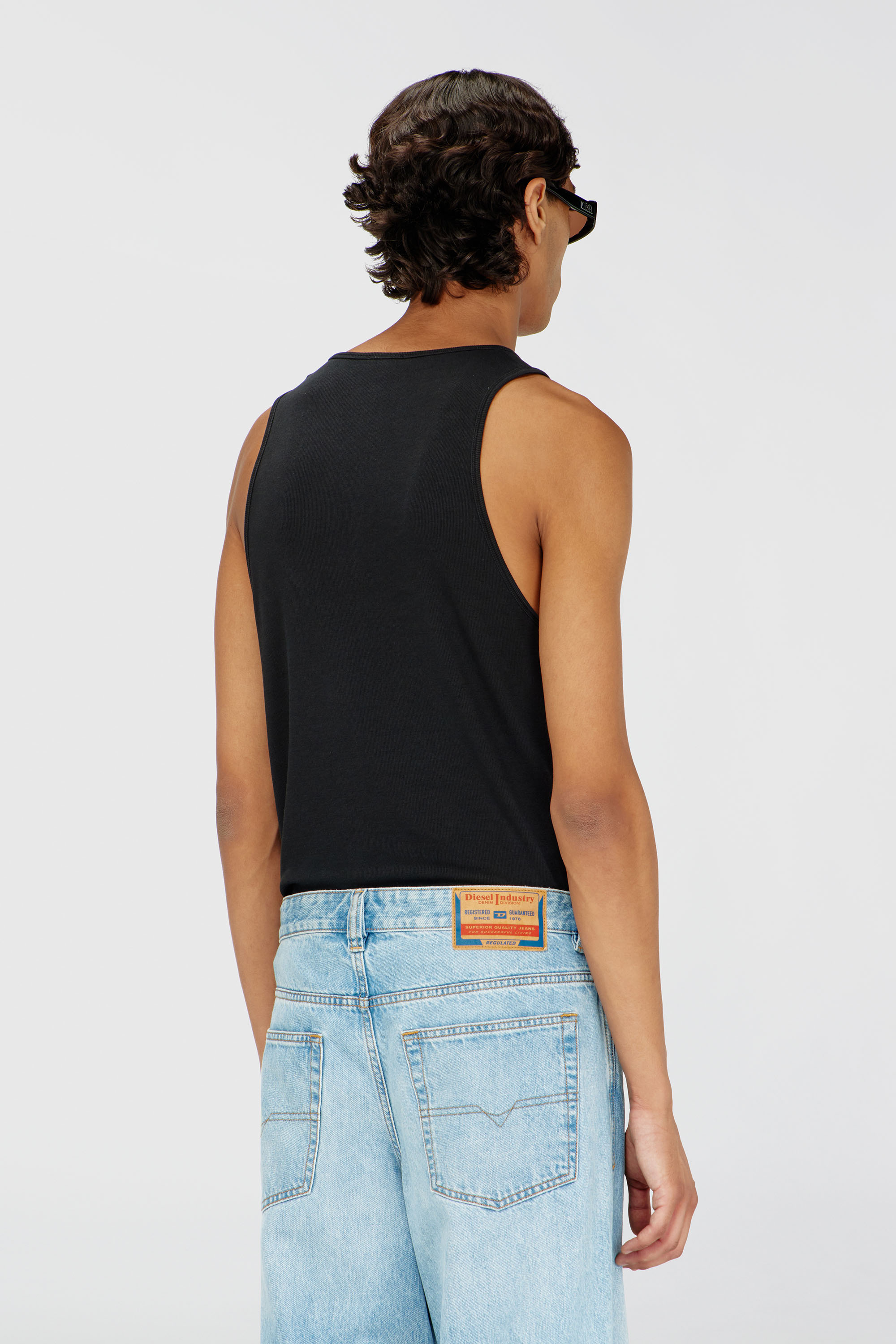 Diesel - T-LIFTY-IOD, Herren Baumwoll-Tanktop mit Logo in Schwarz - 4
