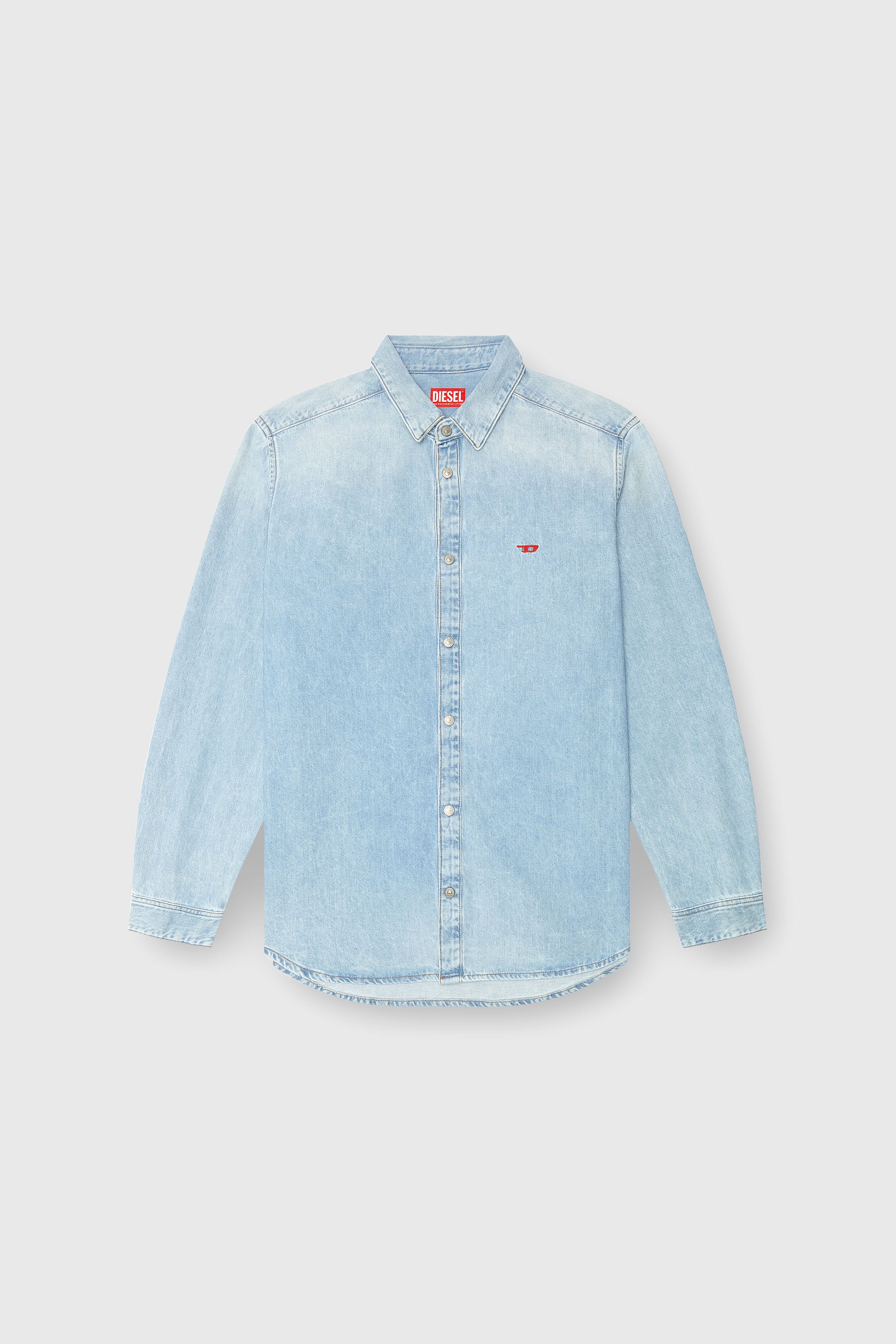 Diesel - D-SIMPLY, Herren Shirt aus Denim in Hellblau - 2