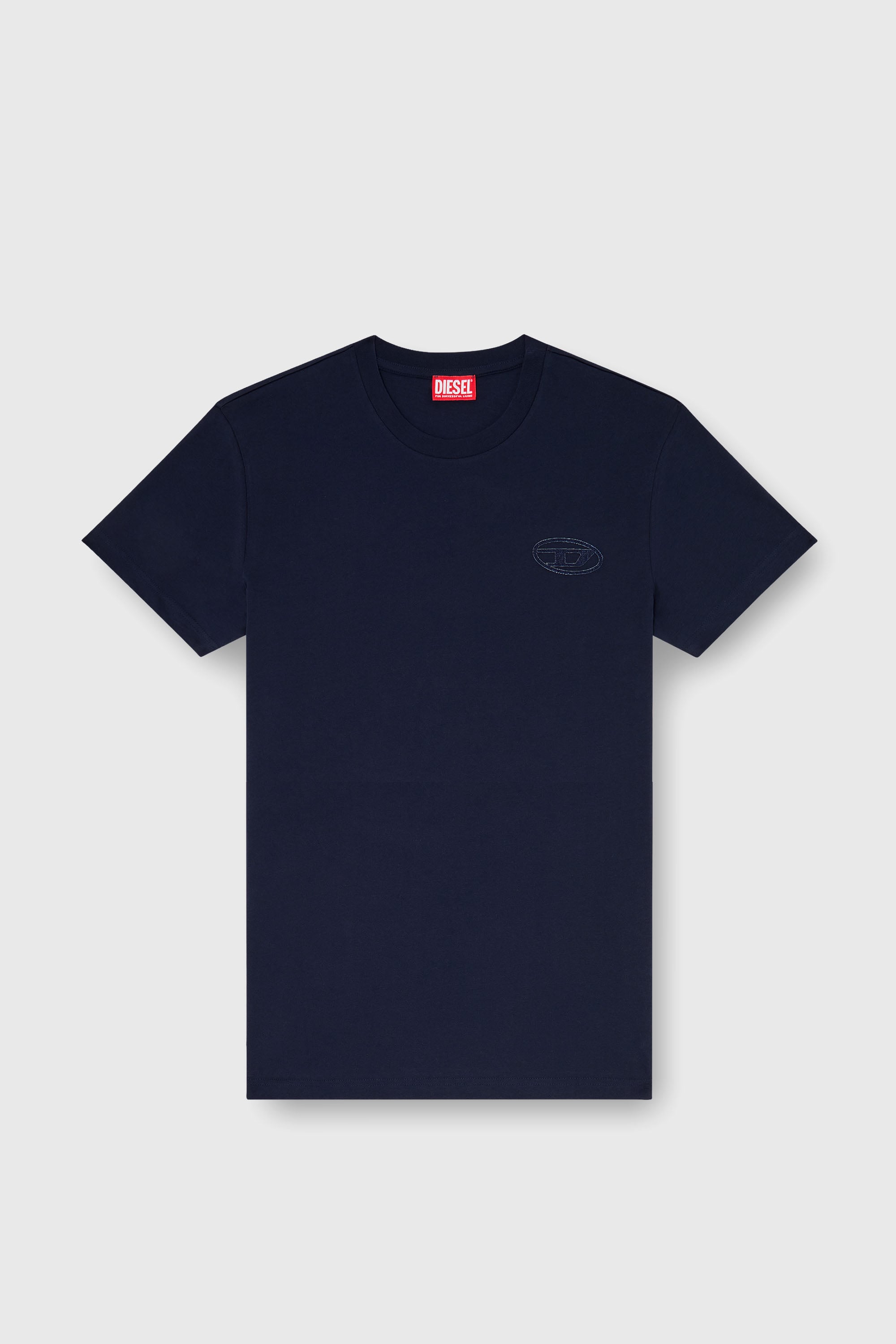 Diesel - T-DIEGO-T92, Herren T-Shirt aus Baumwolle mit Oval D Logo in Blau - 2