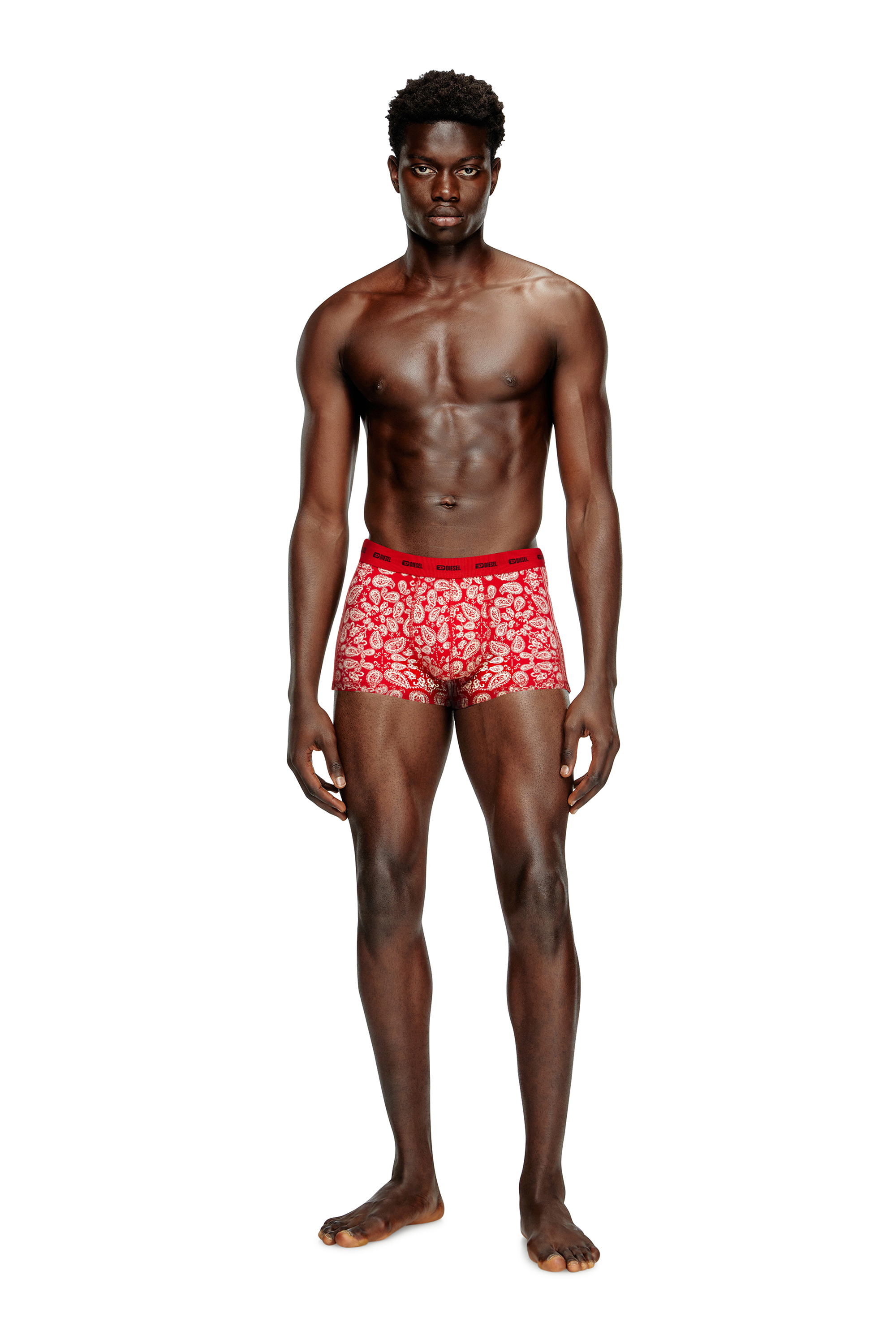 Diesel - DAMIEN-GFT-UTLT-3PACK, Herren 3er-Pack Boxershorts aus Stretch-Baumwolle in Rot/Weiss - 2
