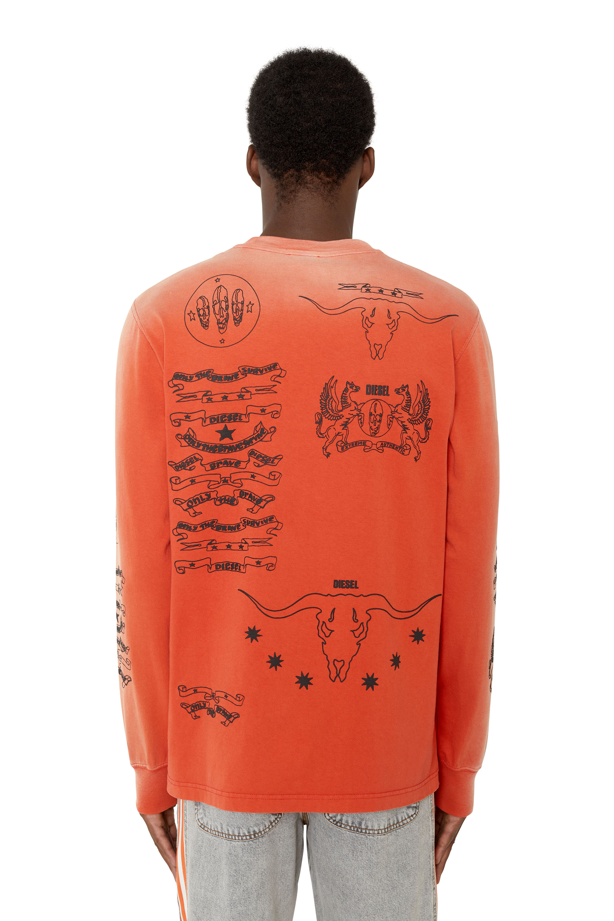Diesel - T-JUST-LS-E3, Orange - Image 4