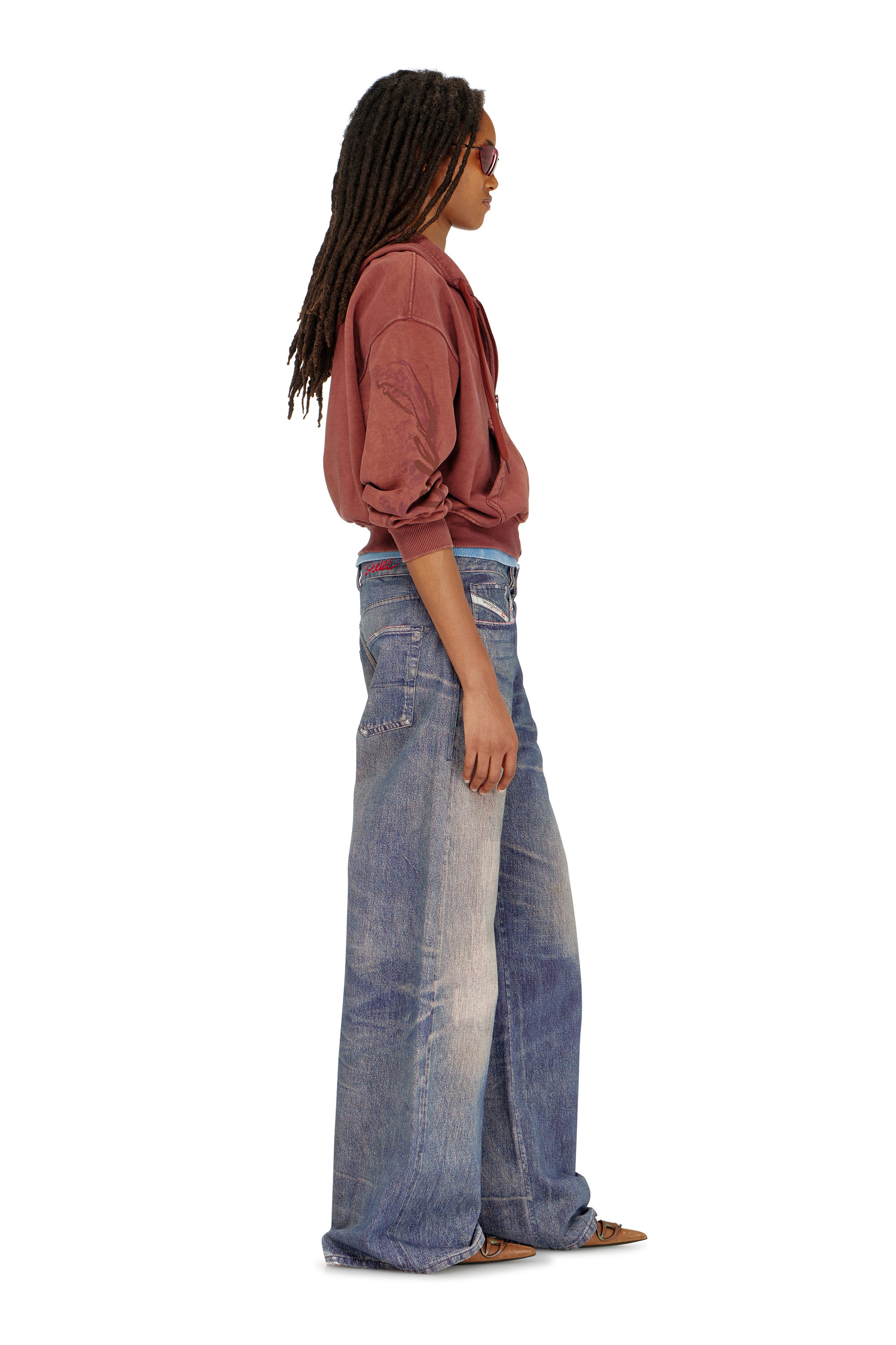 Diesel - Damen Relaxed Jeans 1996 D-Sire 09P95, Dunkelblau - 2