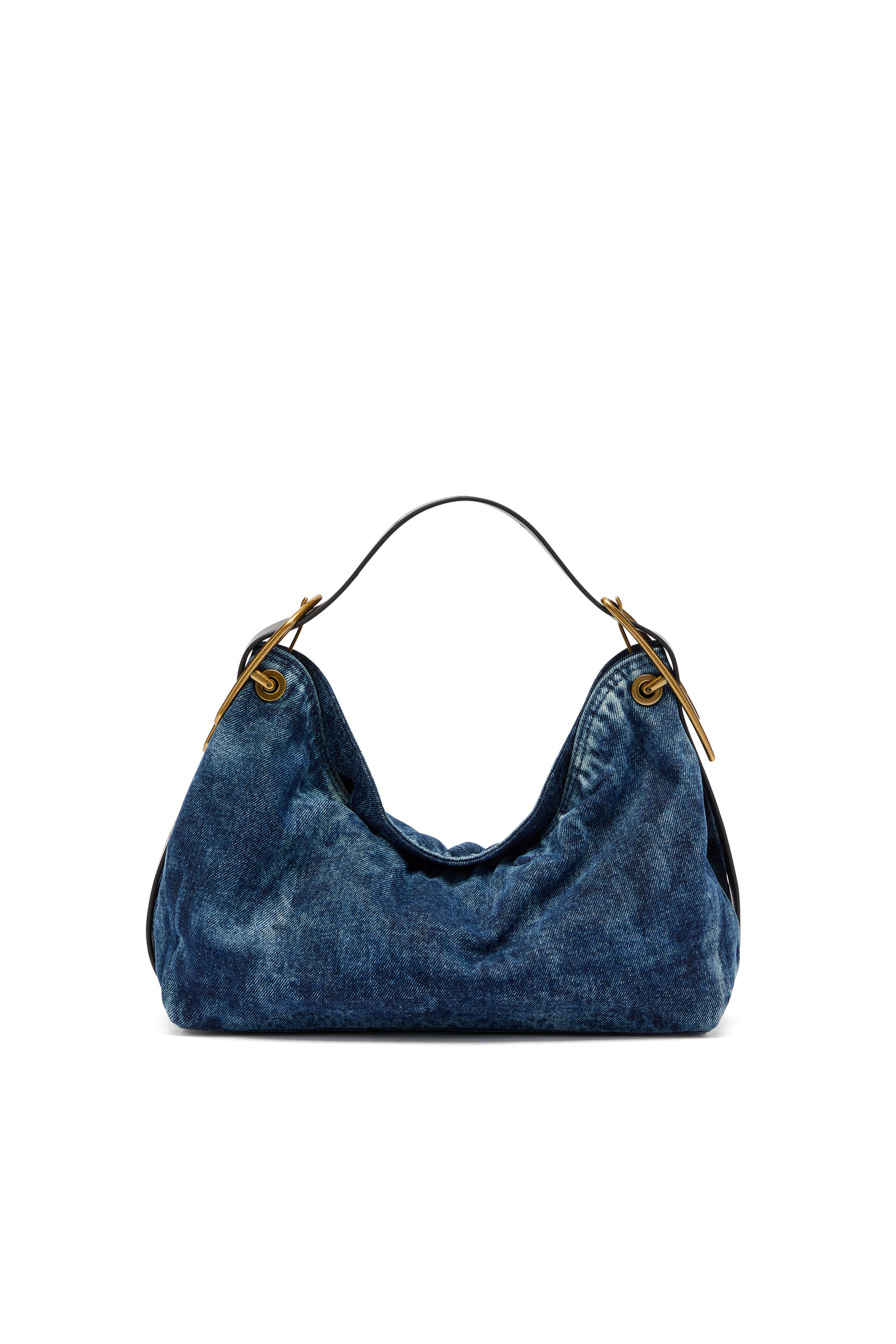 Diesel - D-LINE SHOULDER, Damen D-Line-Denim Schultertasche in Mittelblau - 3