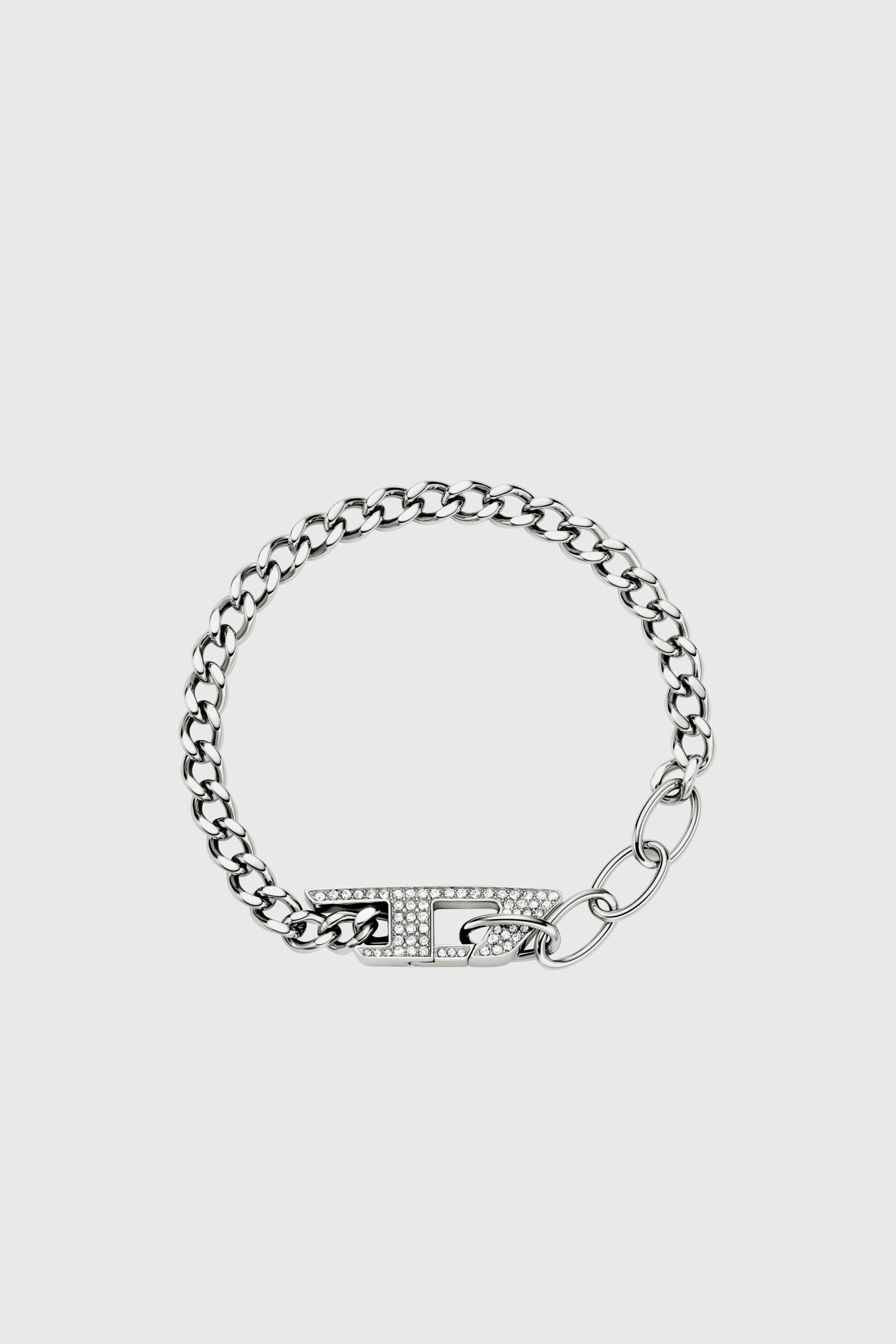 Diesel - DX1627040 JEWELLERY, Unisex's Stainless steel glitz chain bracelet in Silver - 1