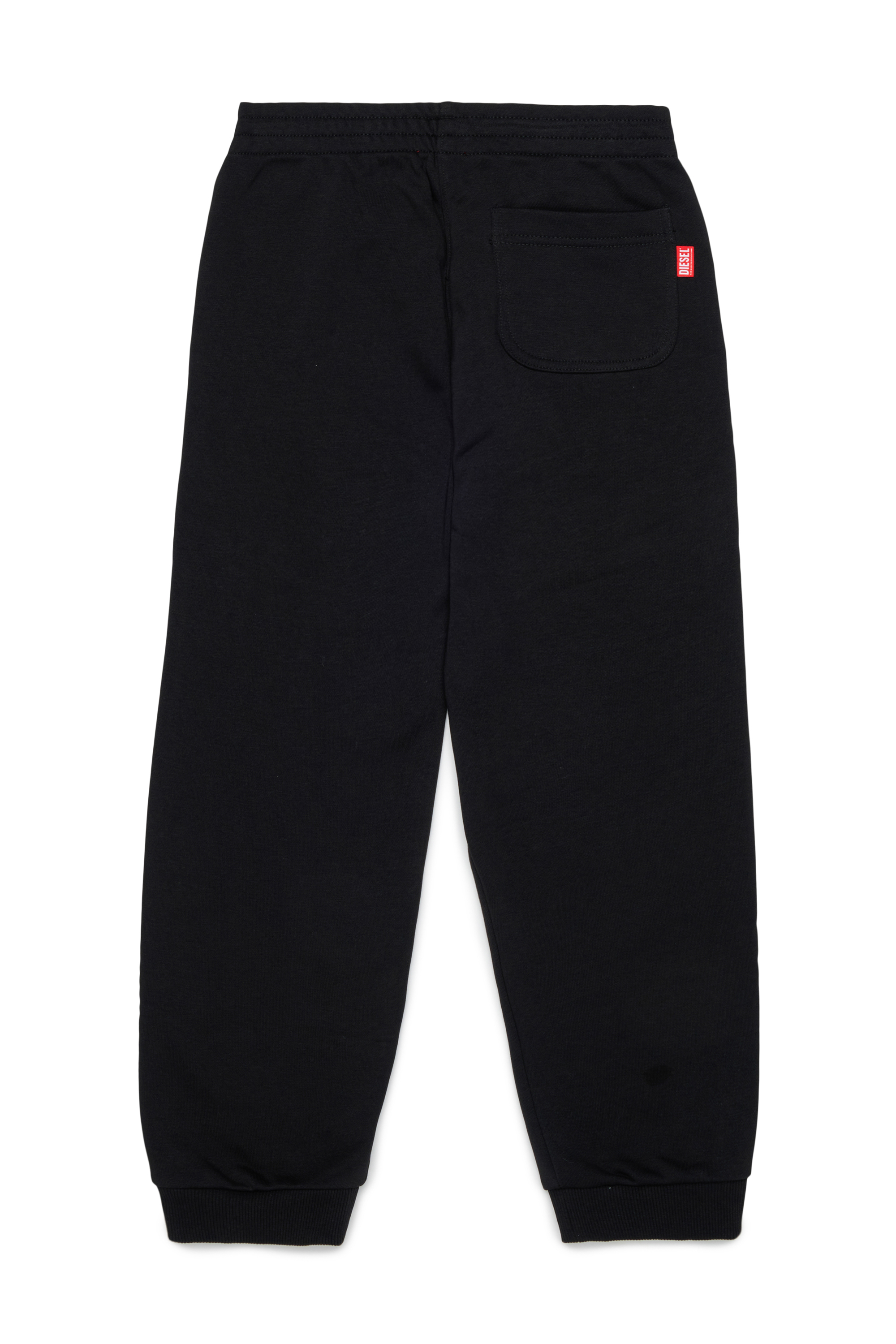 Diesel - PRES, Man's Sweatpants with cut-off logo print in Black - 2