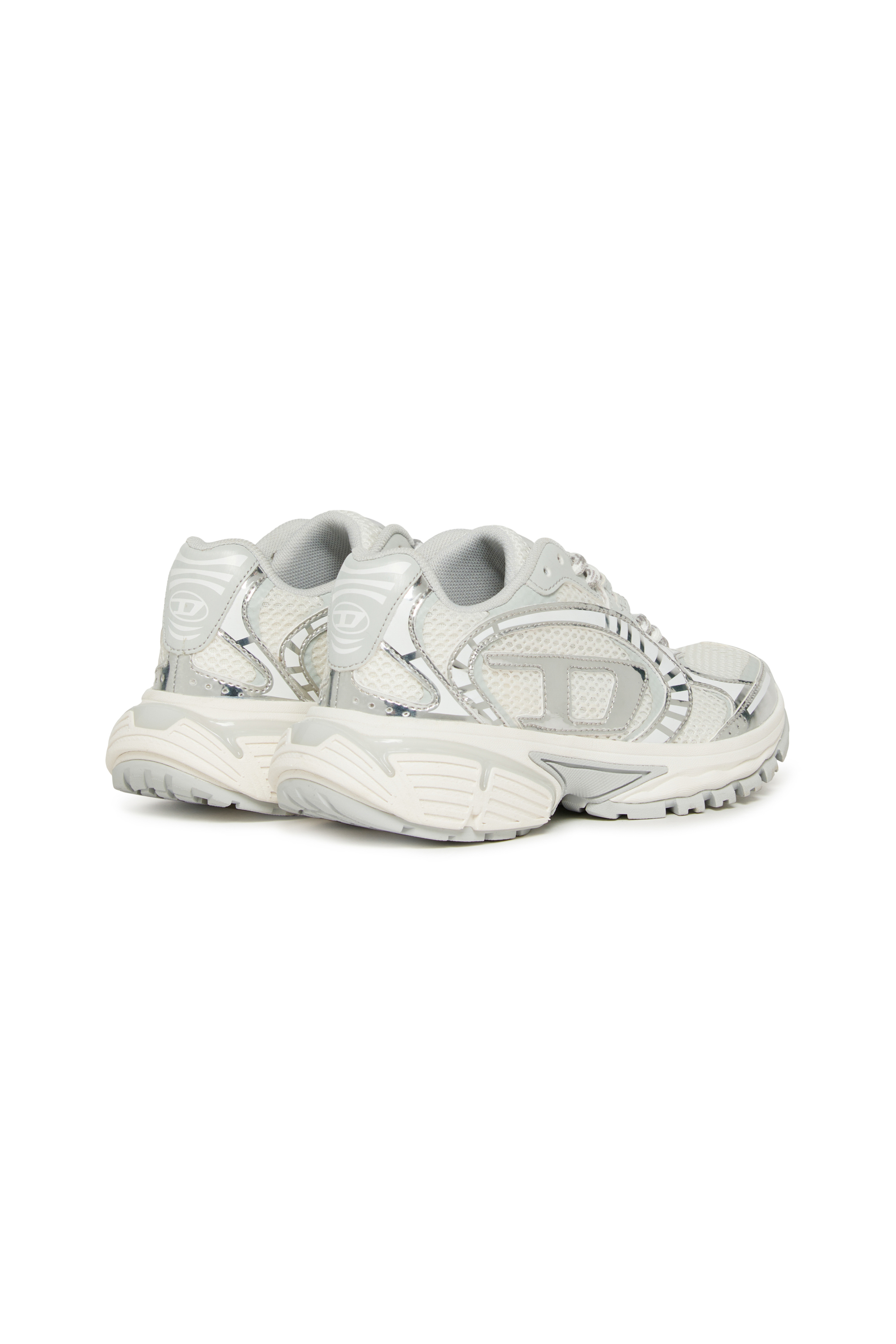 Diesel - S-PRO-V-DENSE LOW, Unisex S-Pro-V-Dense - Sneakers aus Nylon mit Oval D Logo in Weiß/Silber - 3