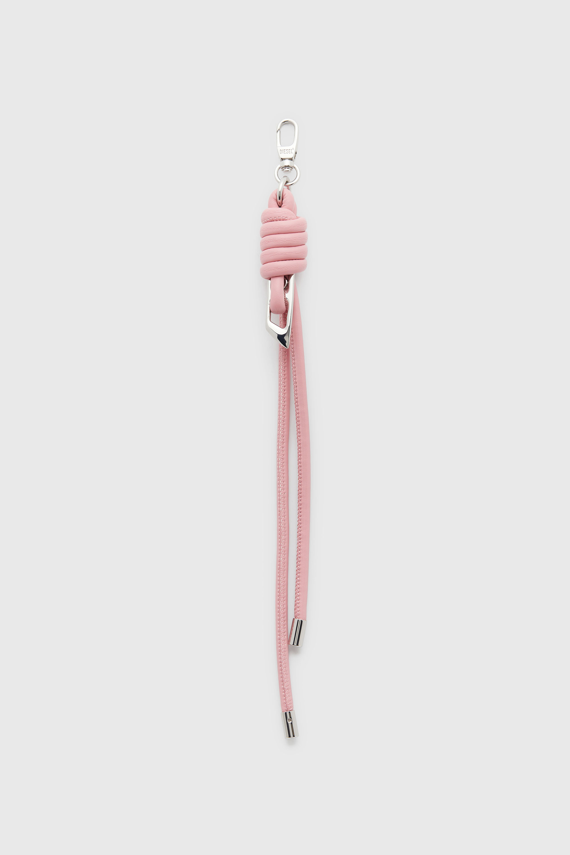 Diesel - ROPE I, Unisex Anh&auml;nger mit geknoteten Riemen aus Metall und PU in Rosa - 1