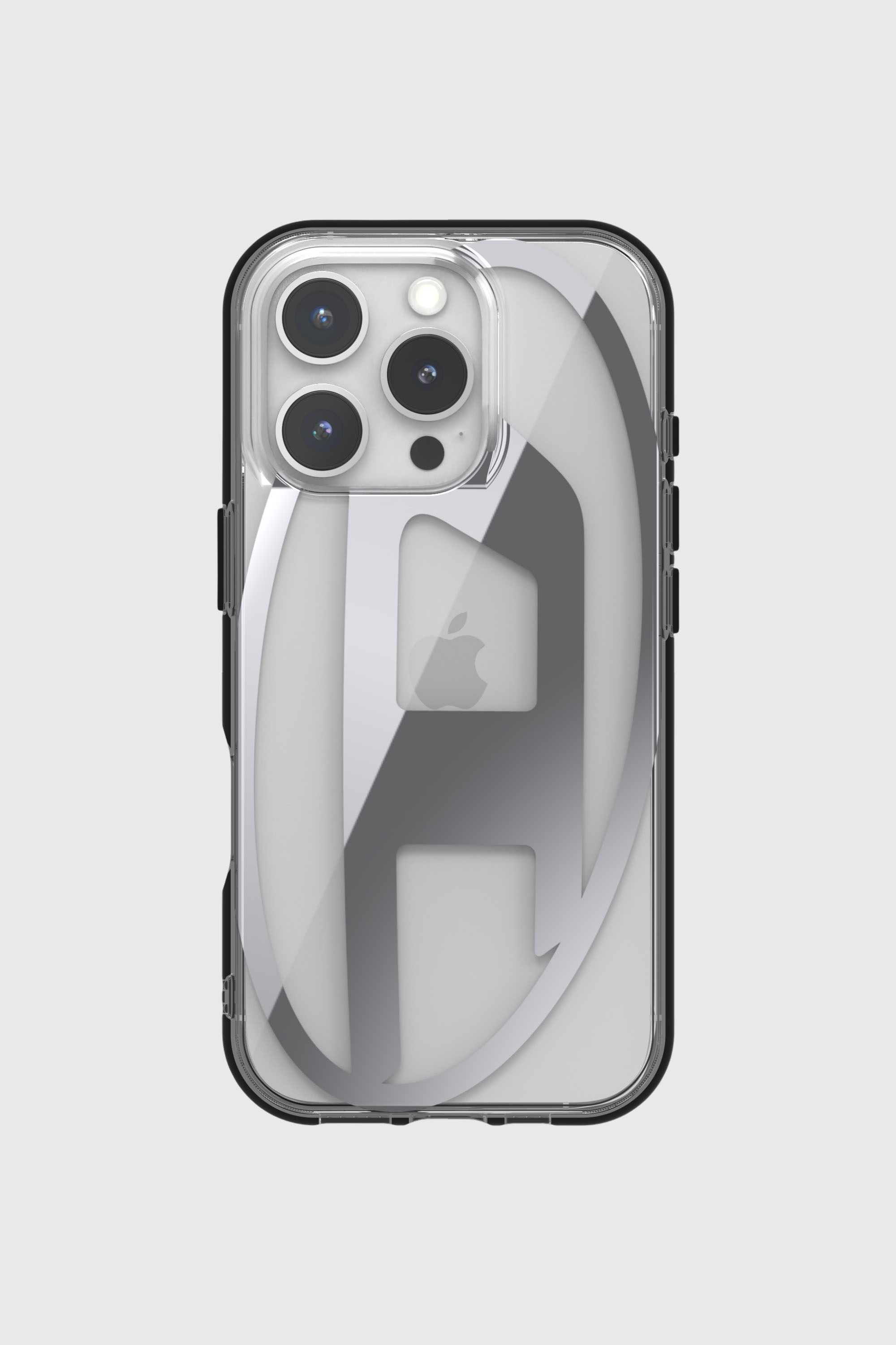 Diesel - 60140 AOP CASE, Unisex Oval D Mirror Case for iP 16 Pro in Silber - 2