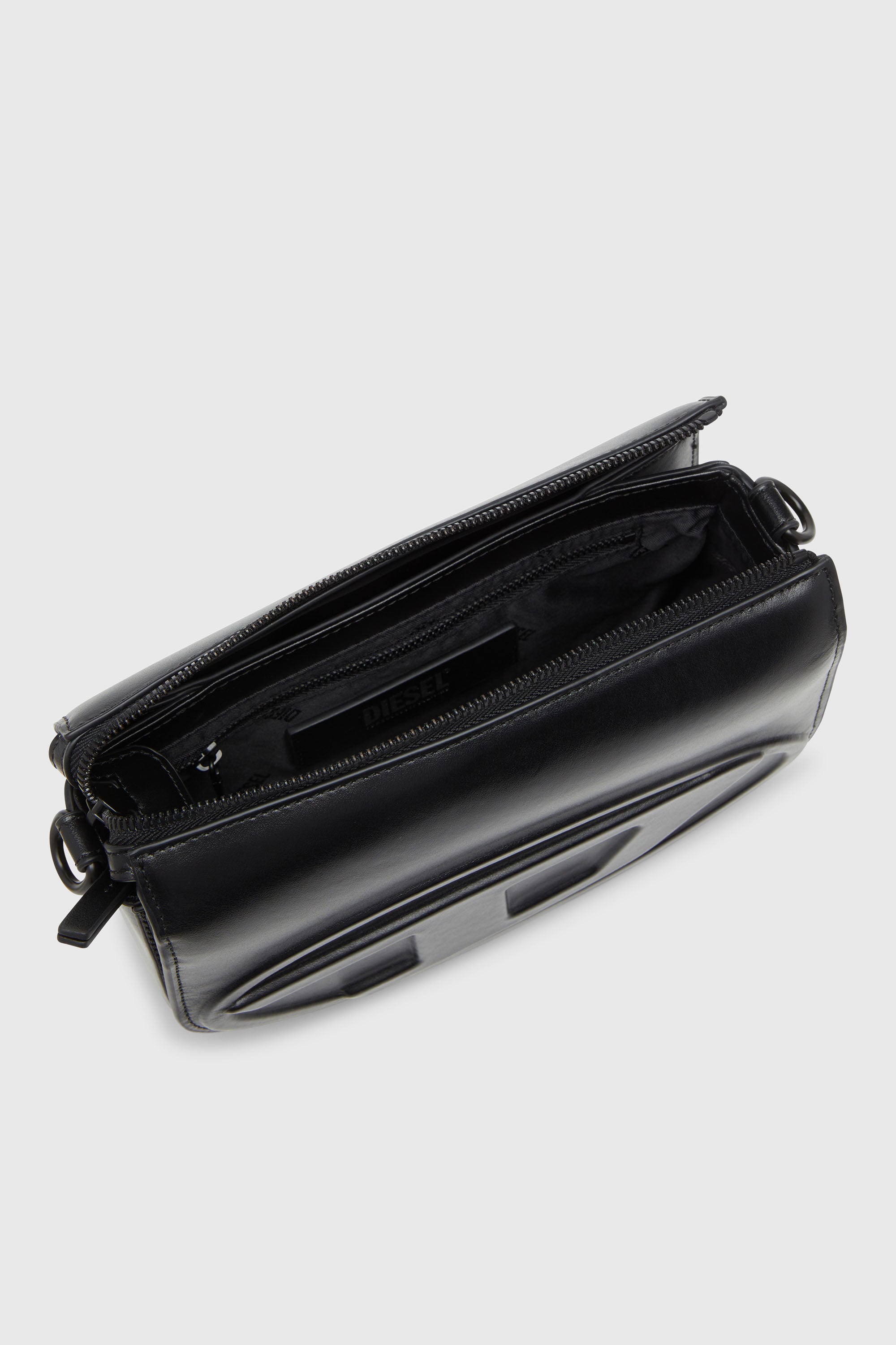 Diesel - 1DR CAMERA BAG, Unisex's 1DR-Camera bag in premium leather in Black - 4