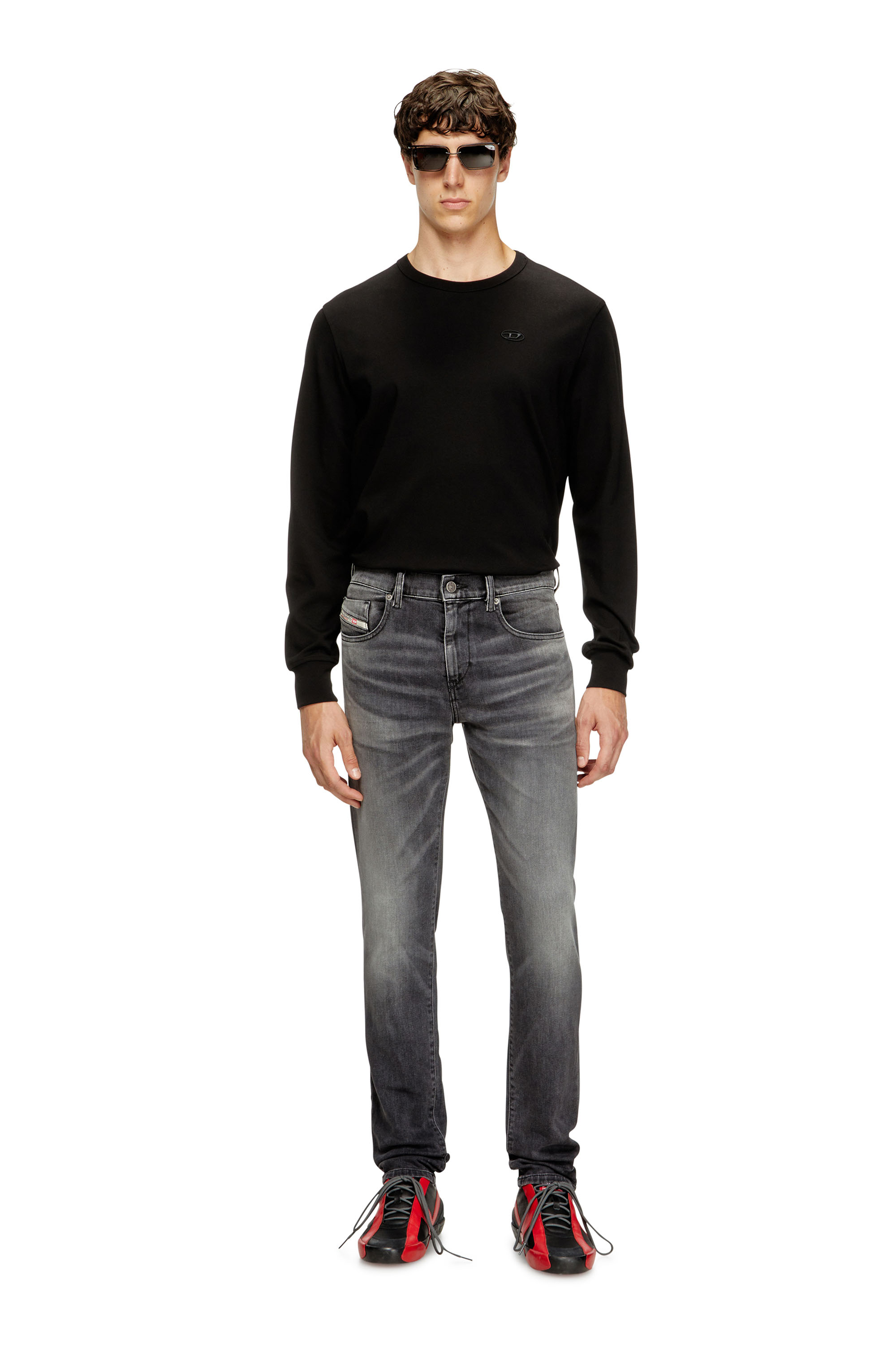 Diesel - Herren Slim Jeans 2019 D-Strukt 09J52, Schwarz/Dunkelgrau - 2
