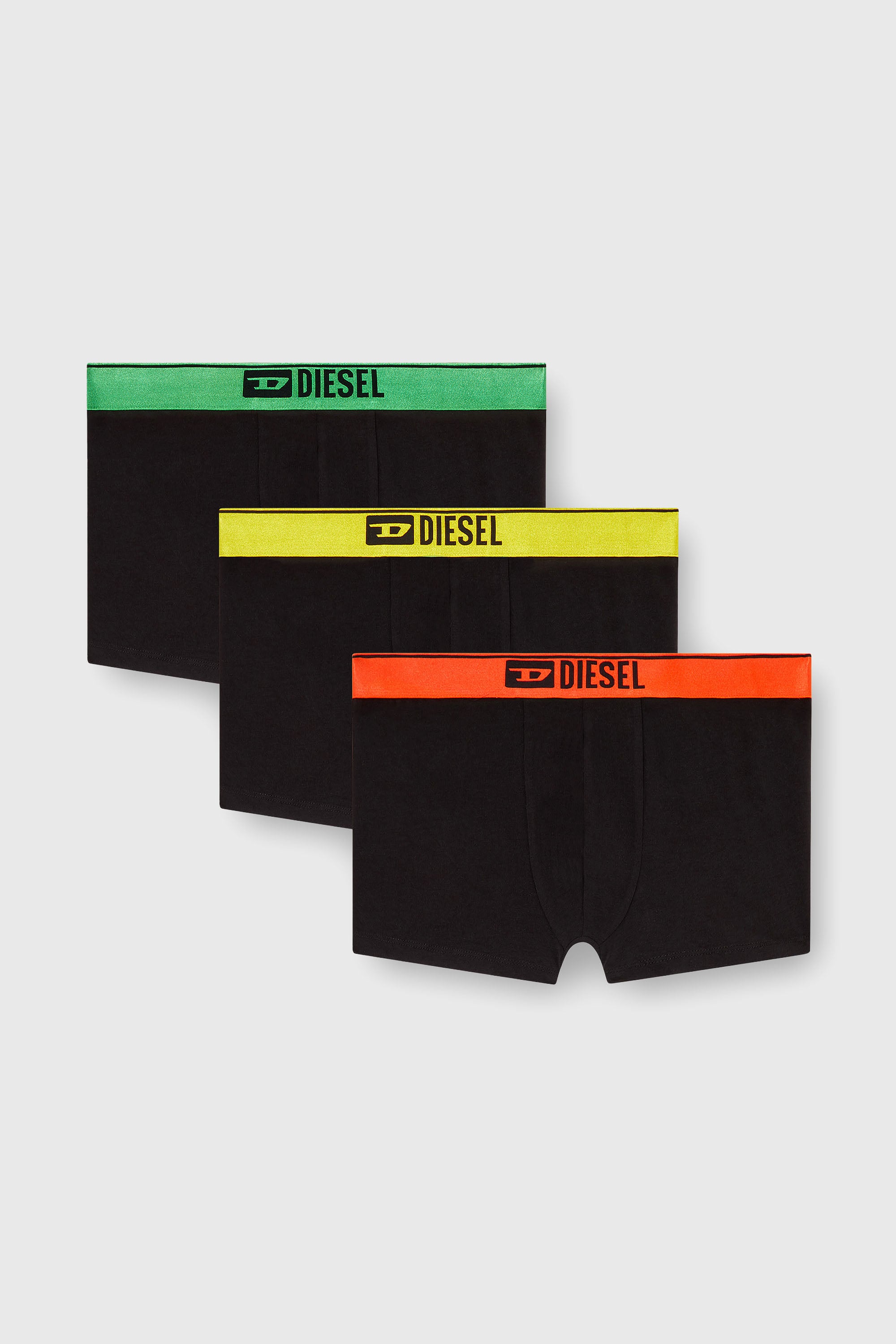 Diesel - DAMIEN-GFT-3PACK, Herren 3er-Pack Boxershorts mit Metallic-Bund in Schwarz - 1