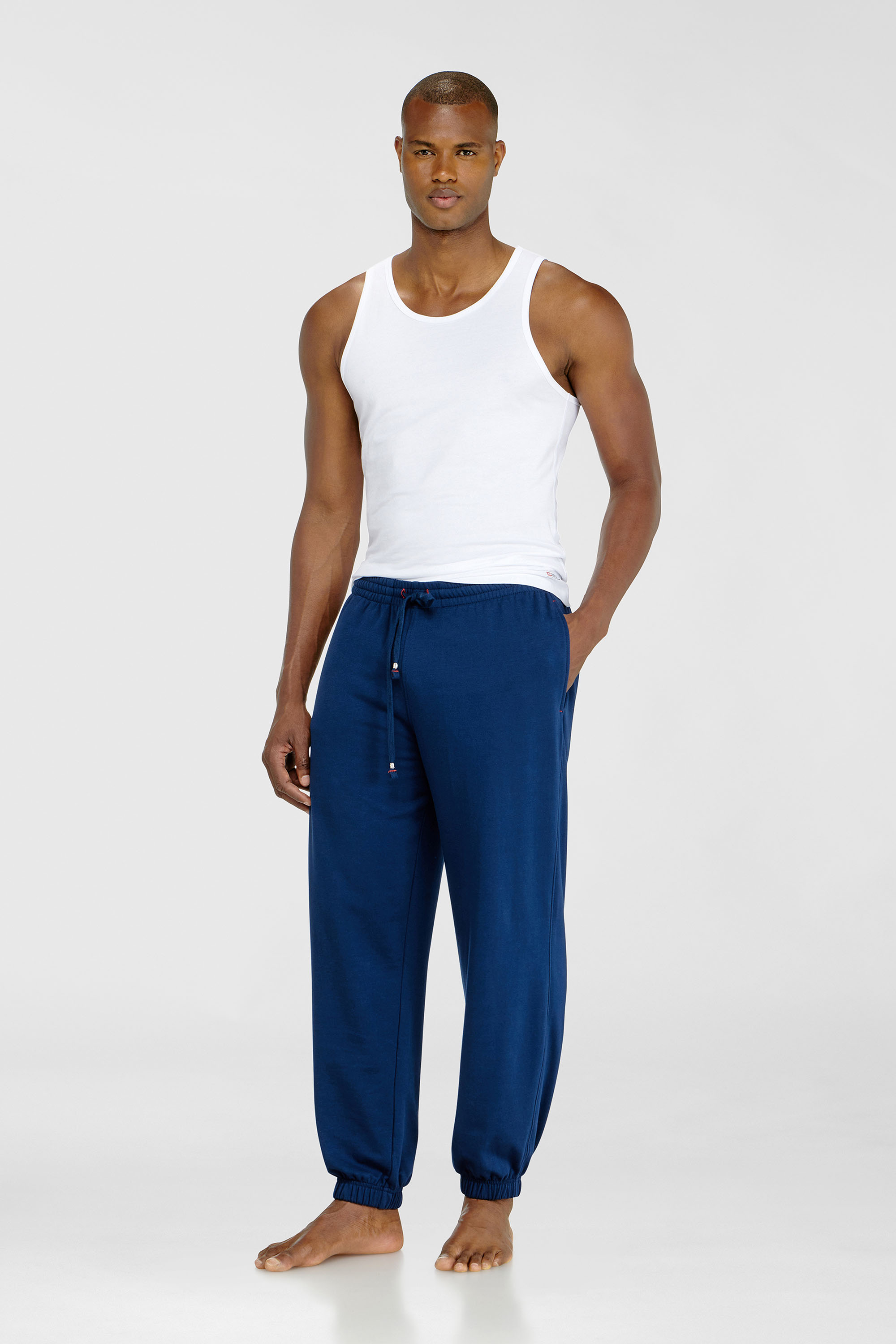 Diesel - LENNY-D-CORE, Herren Sweathose aus aufgerauter Baumwollmischung in Blau - 3