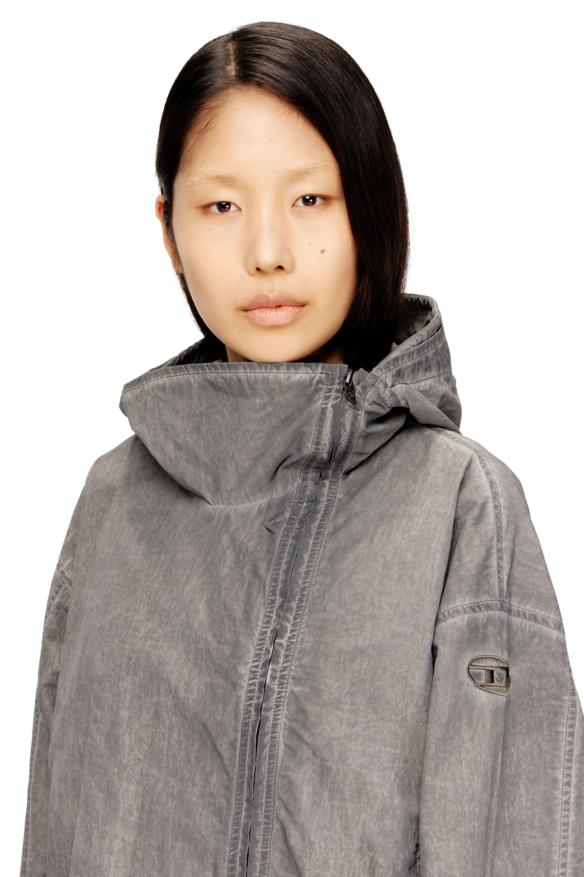 Diesel - G-ORILLA, Damen Windjacke mit Kapuze aus behandeltem Taslan in null - 4