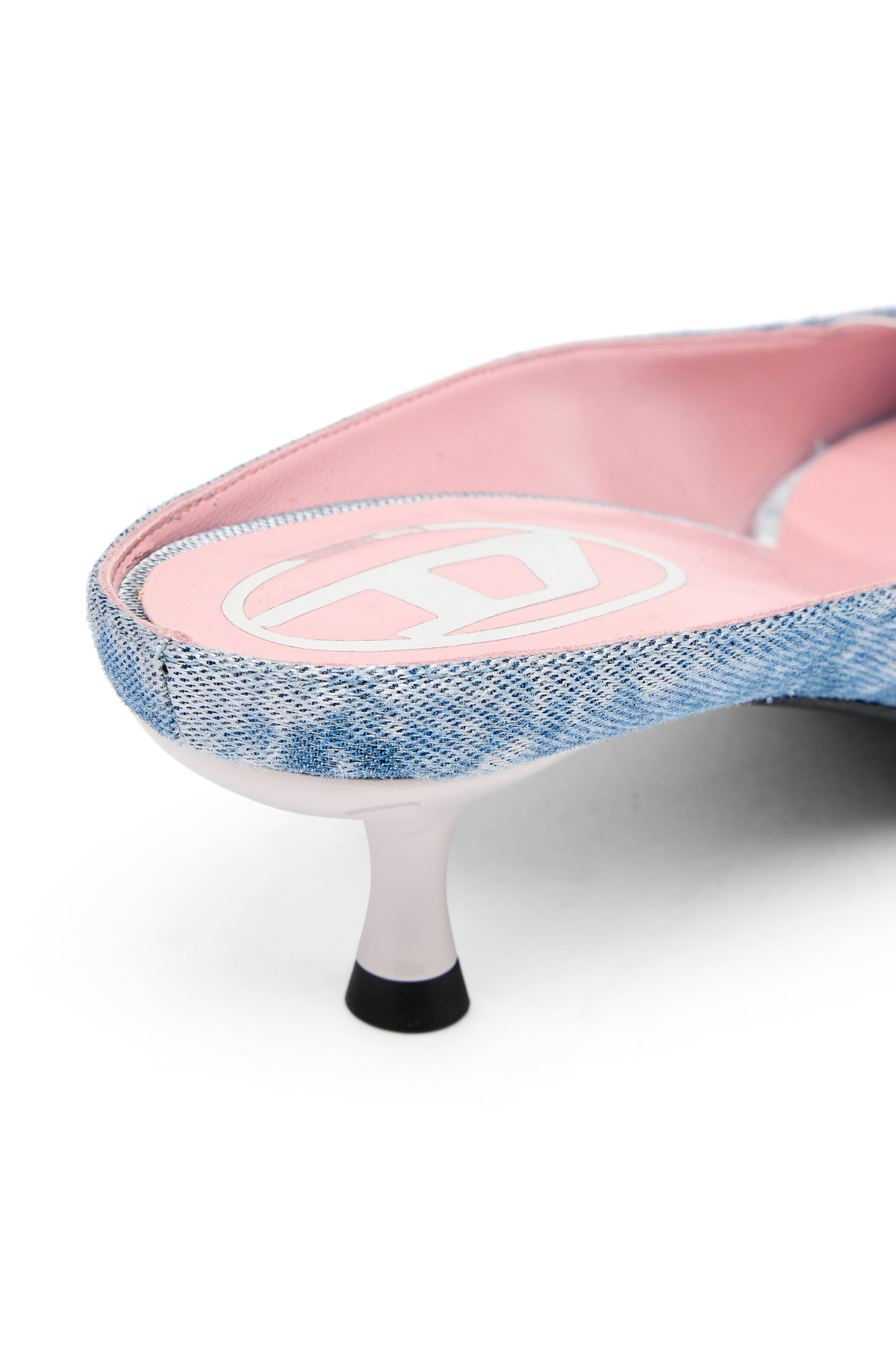 Diesel - D-DIAM'S-SA-40, Damen D-Diam's-Low Denim-Pantolette mit schwebendem Oval D in null - 6