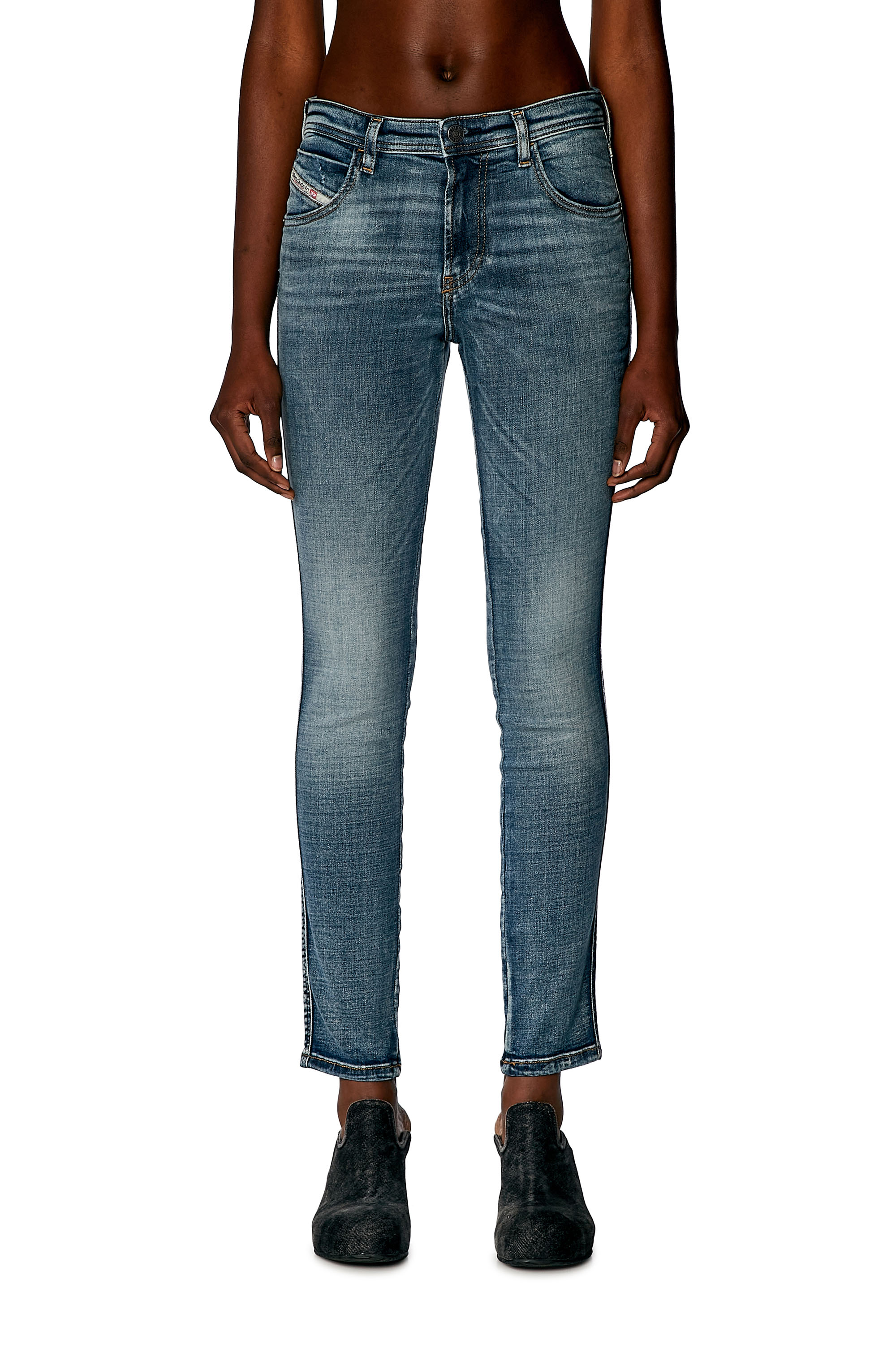 Diesel - Skinny Jeans 2015 Babhila 0PFAW, Mittelblau - Image 2