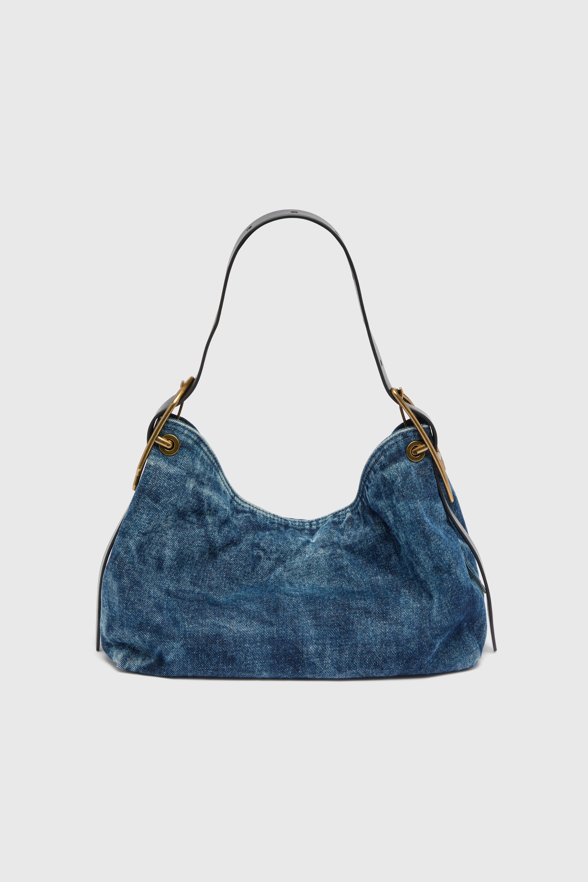 Diesel - D-LINE HOBO S, Damen D-Line-Denim Schultertasche in Mittelblau - 3