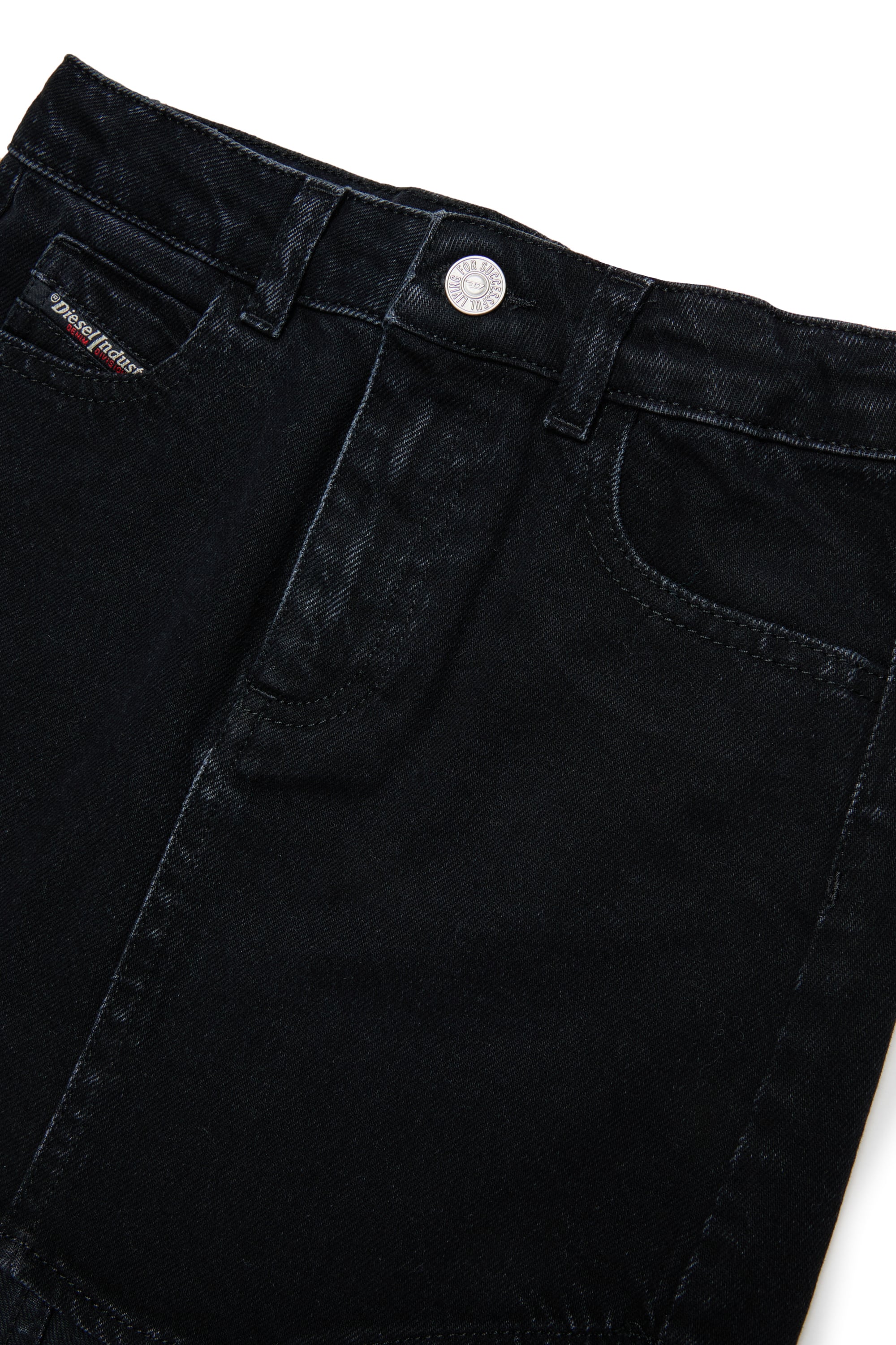 Diesel - GEARD, Damen Denim-Minirock mit abgerundetem Saum in Schwarz/Dunkelgrau - 3