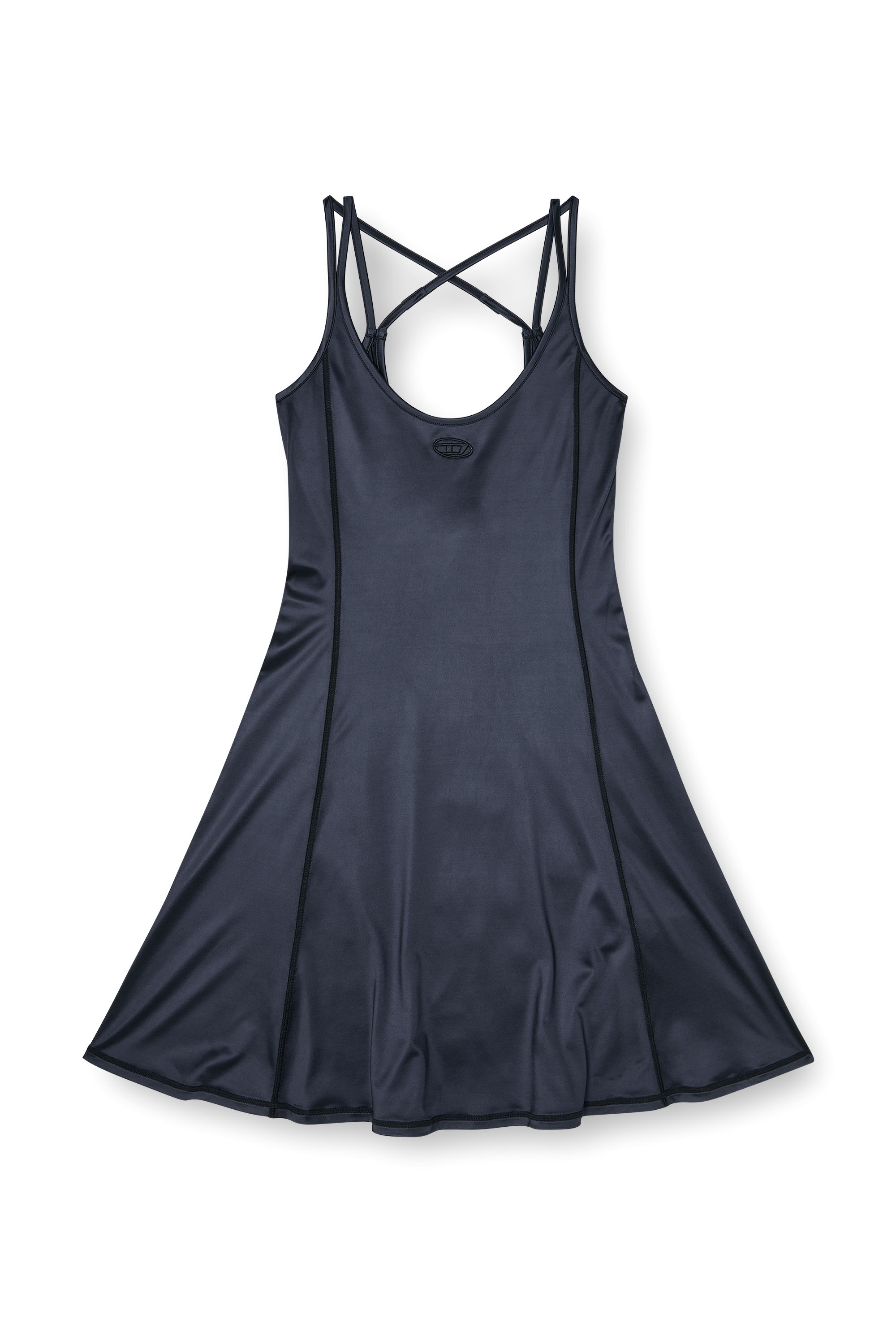Diesel - D-IMMY, Damen Flie&szlig;endes Minikleid mit doppelten Tr&auml;gern in Schwarz - 1