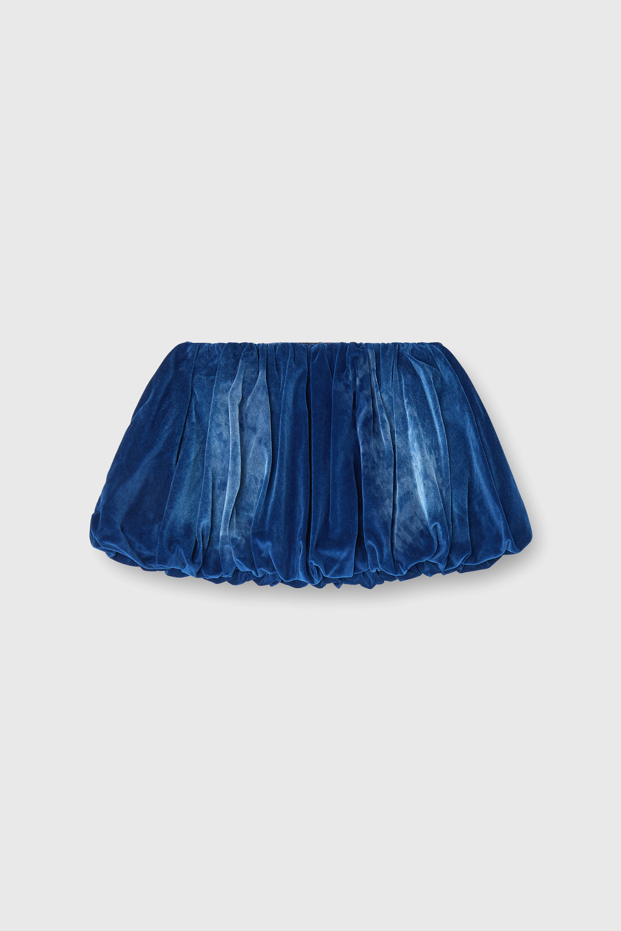 Diesel - DE-MUJ-FSJ1, Damen Kurzer Bubble-Rock aus Samt-Denim in Dunkelblau - 2