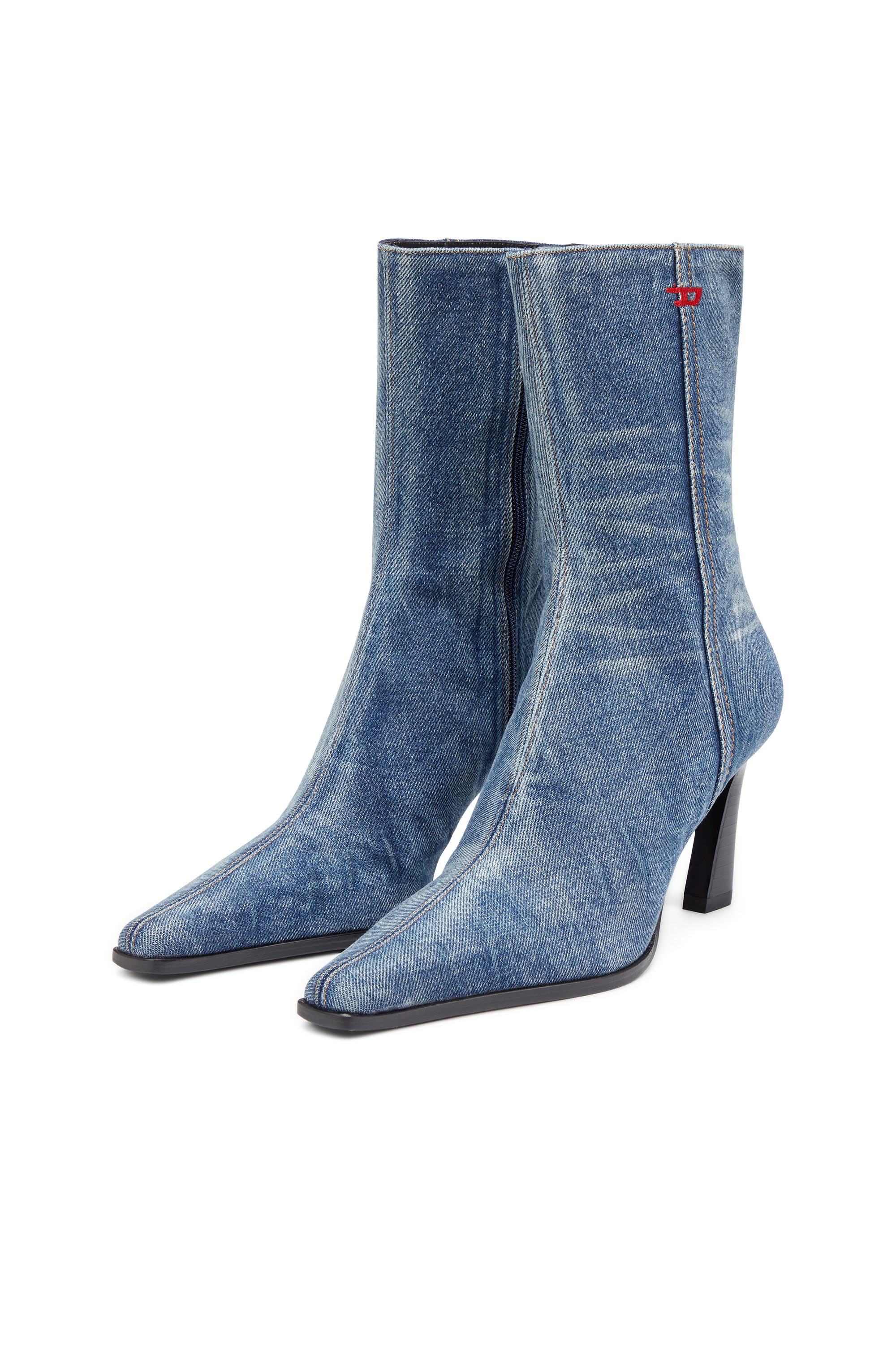 Diesel - D-ALLAS BT, Damen D-Allas-Stiefeletten aus gewaschenem Denim in Blau - 7