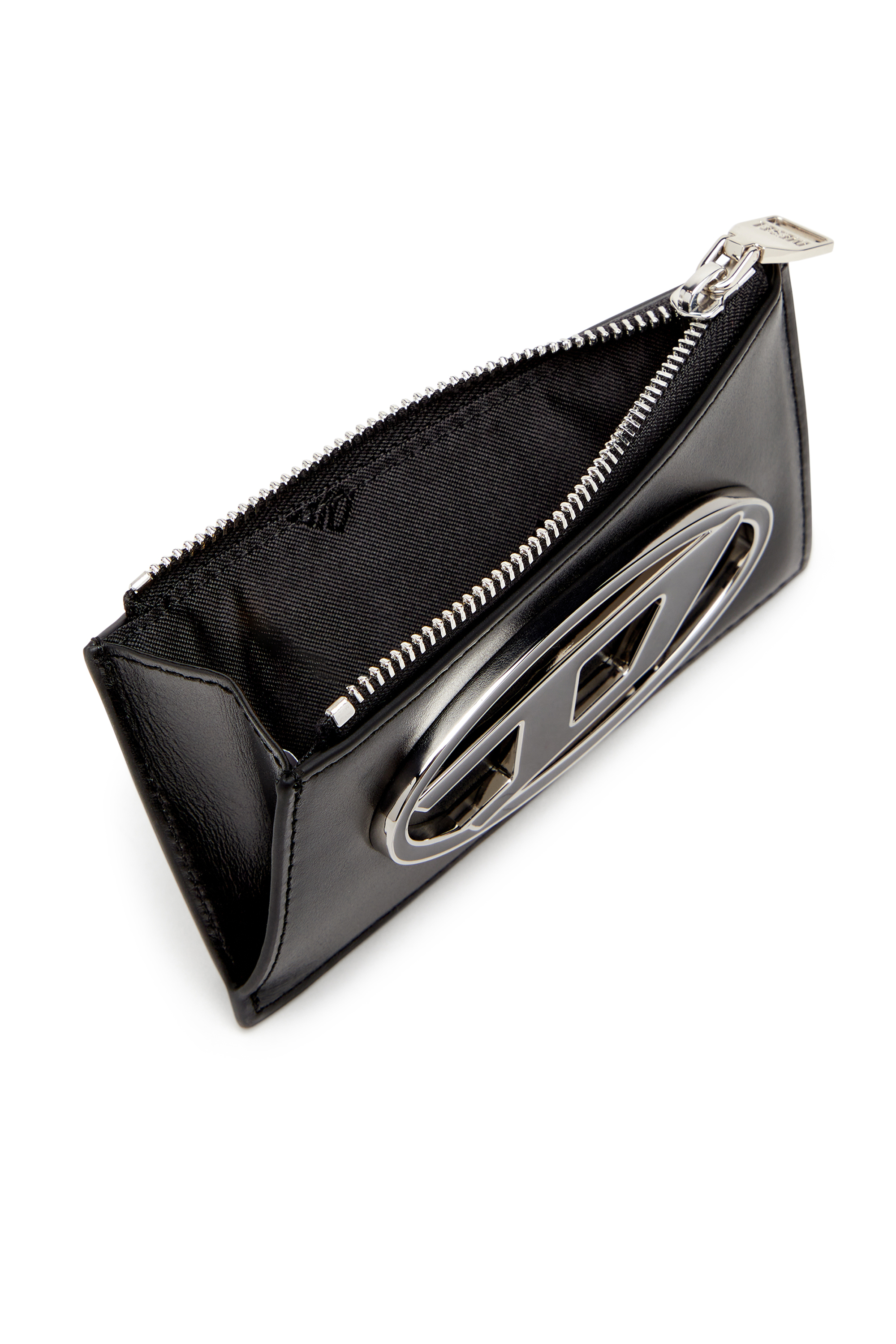 Diesel - 1DR CARD HOLDER III, Damen Flaches Kartenetui aus Nappaleder in Schwarz - 3