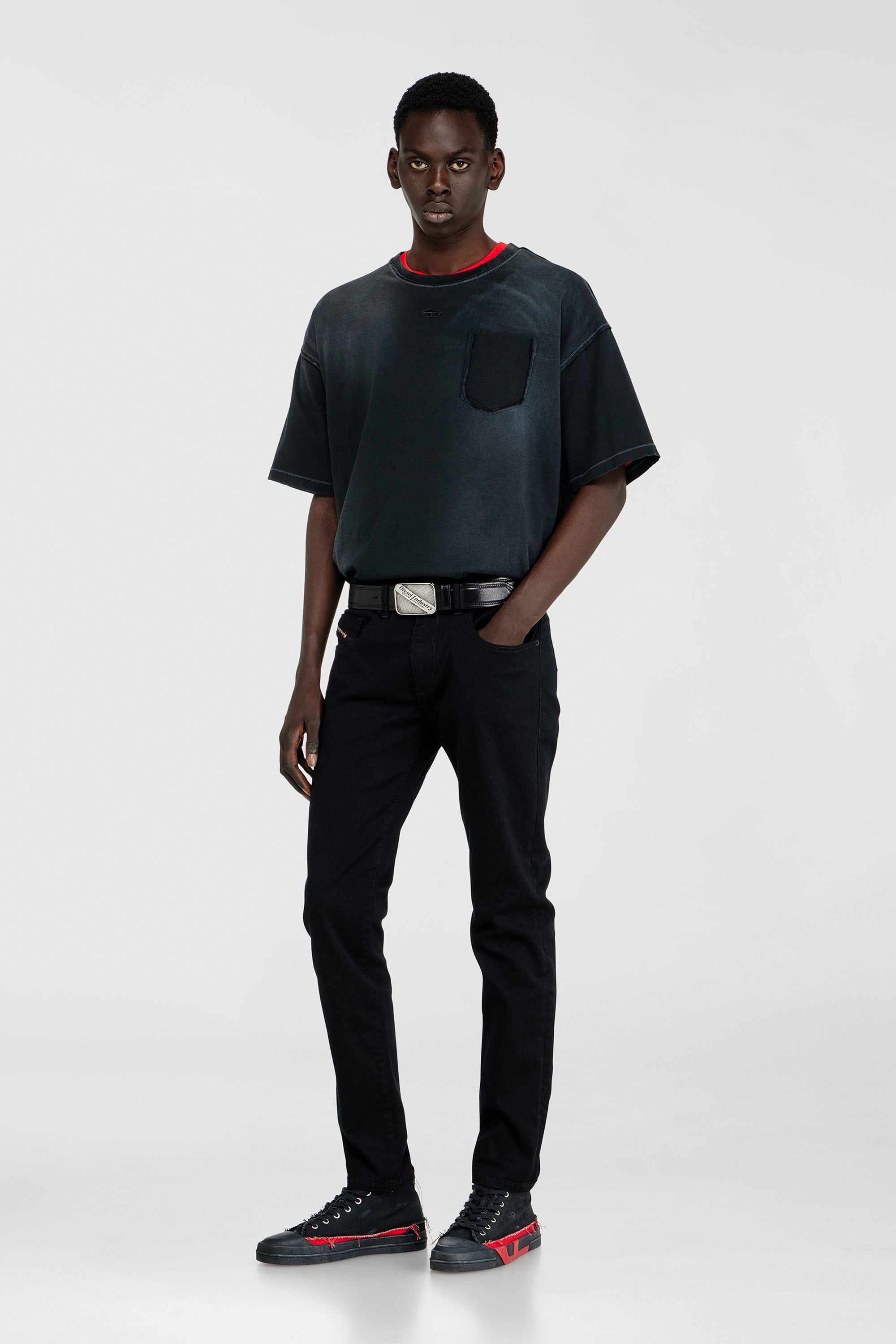 Diesel - Herren Slim Jeans 2019 D-Strukt 069YP, Schwarz/Dunkelgrau - 1