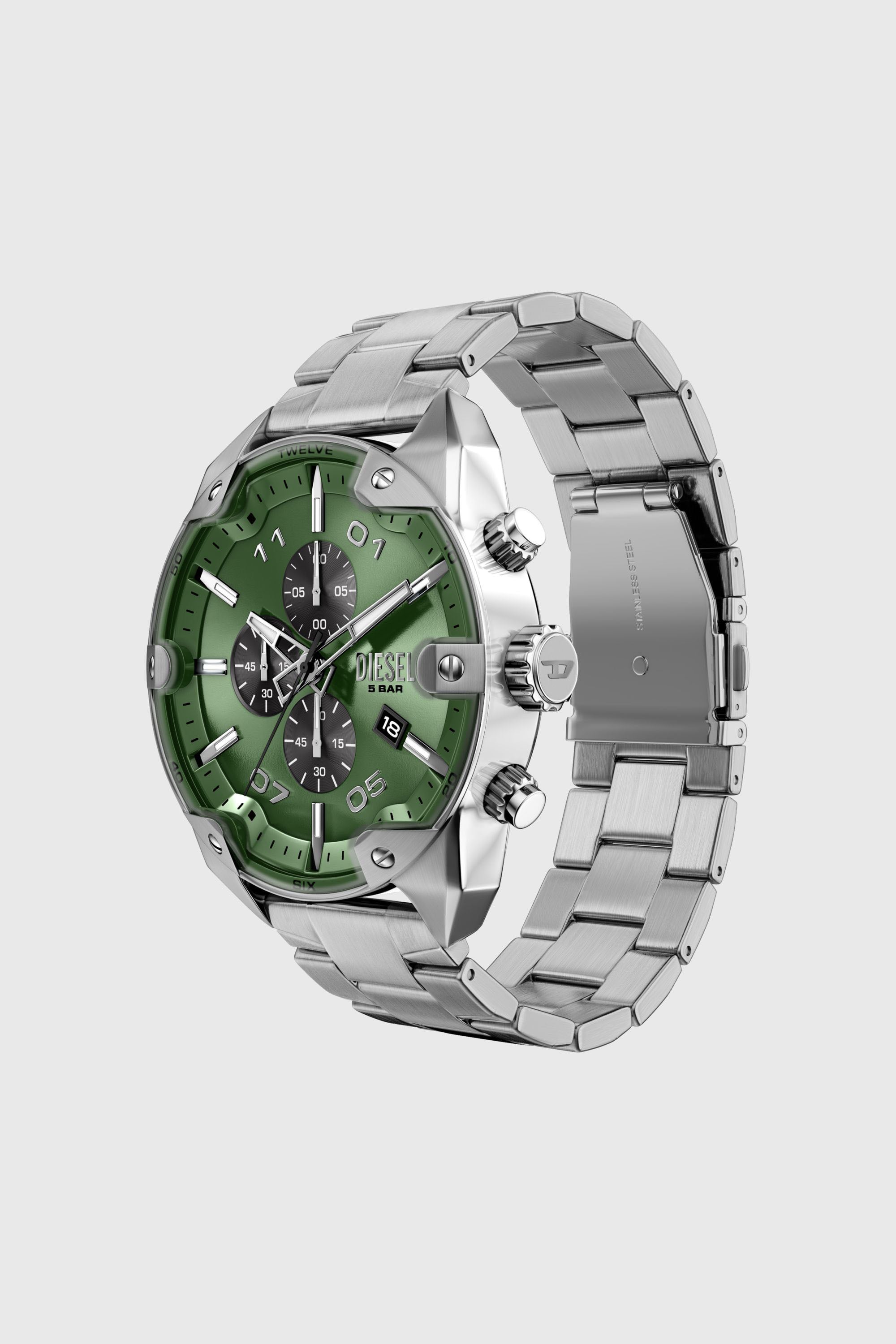 Diesel - DZ4712 WATCH, Herren Spiked Edelstahl-Uhr in Silber - 2