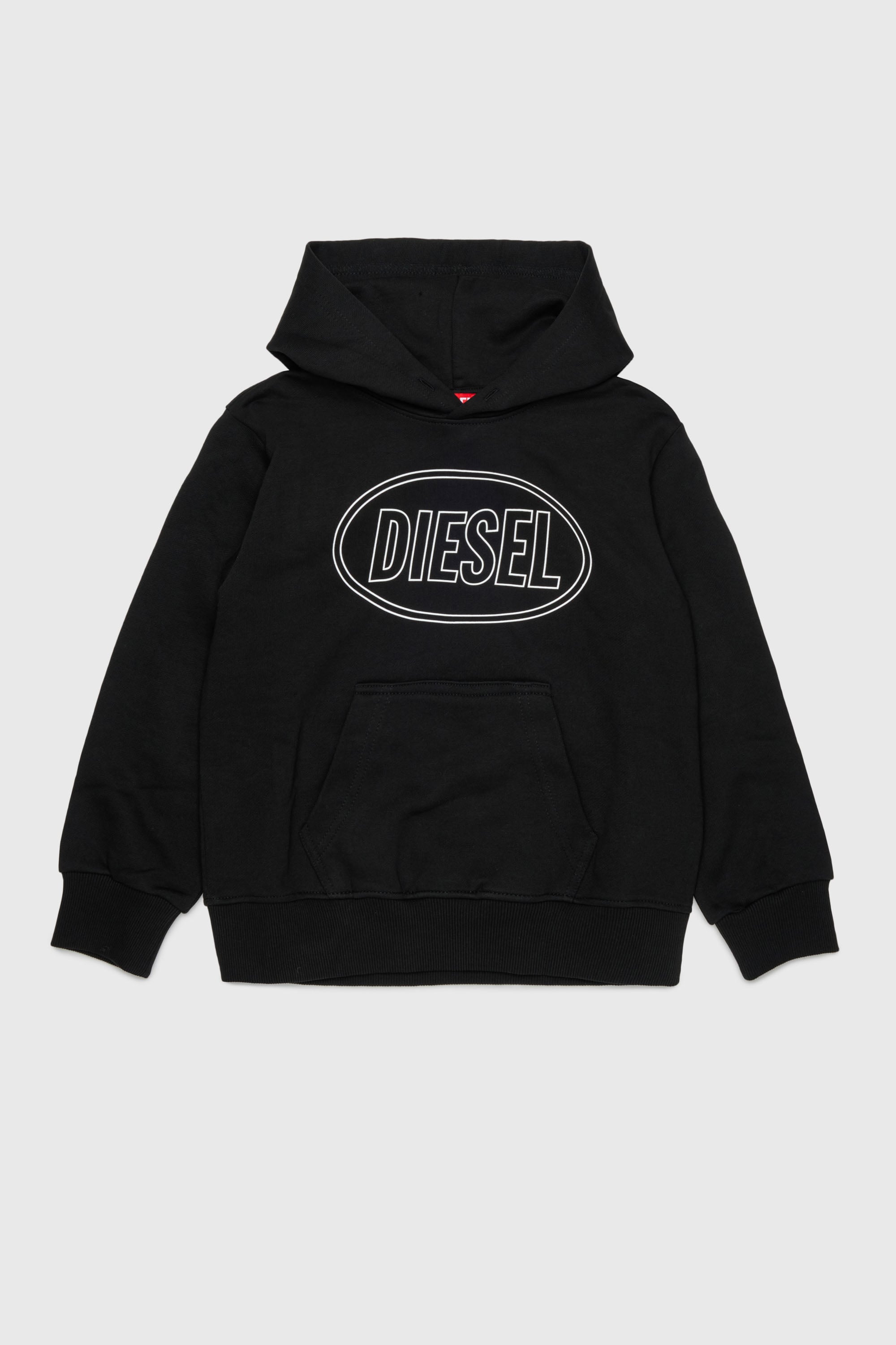 Diesel - SCIRCLEHOOD OVER, Herren Hoodie mit Diesel-Logoprint in Schwarz - 1