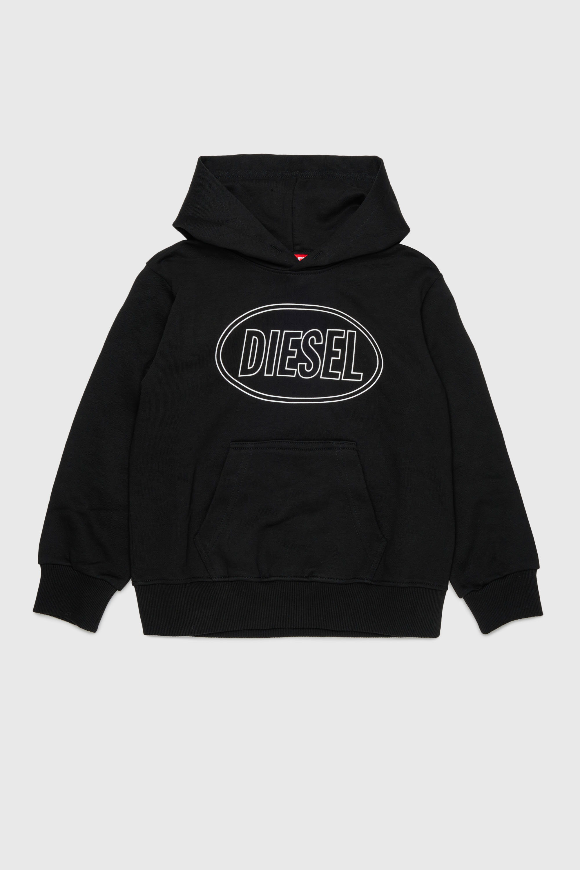 Diesel - SCIRCLEHOOD OVER, Herren Hoodie mit Diesel-Logoprint in Schwarz - 1