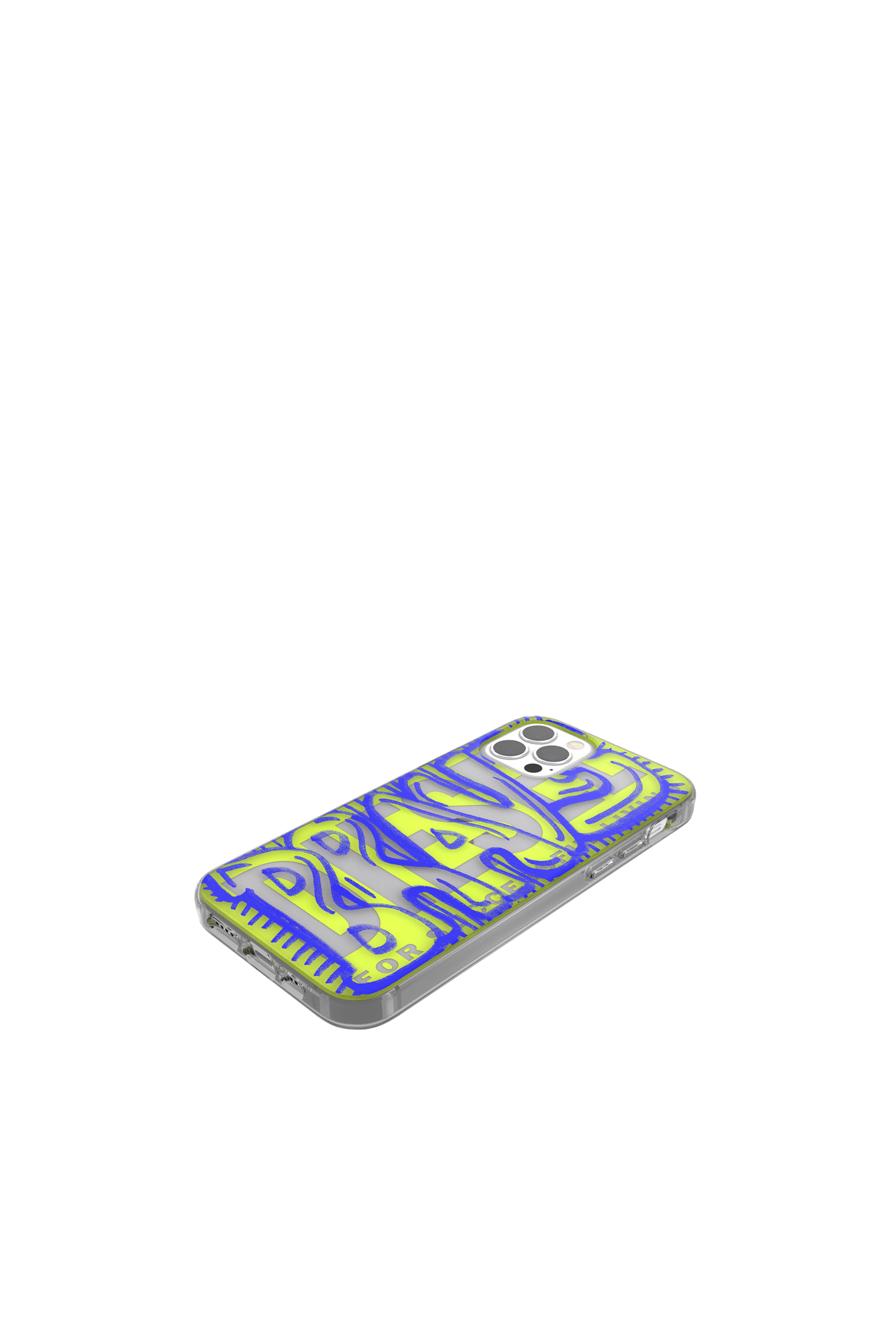 Diesel - 42564 STANDARD CASE, Unisex Handycase aus ultraleichtem TPU  f&uuml;r iPhone 12/12 Pro in Blau/Gr&uuml;n - 4