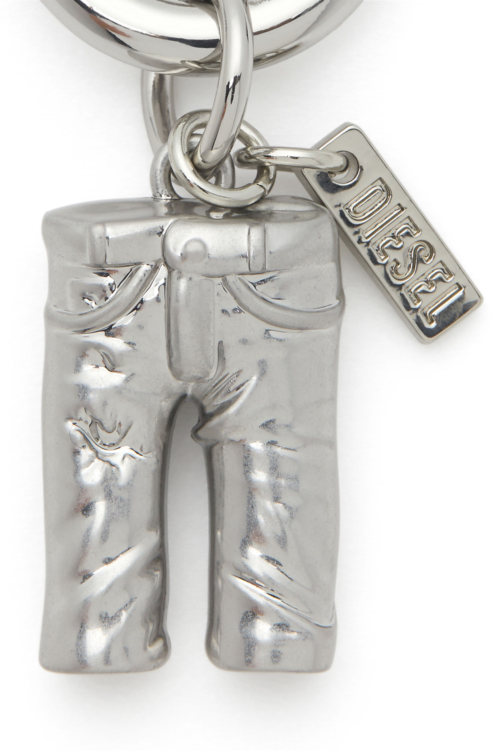 Diesel - CHARM-5PKT, Unisex Diesel-Anhänger aus Metall mit Logodetail in Silber - 2
