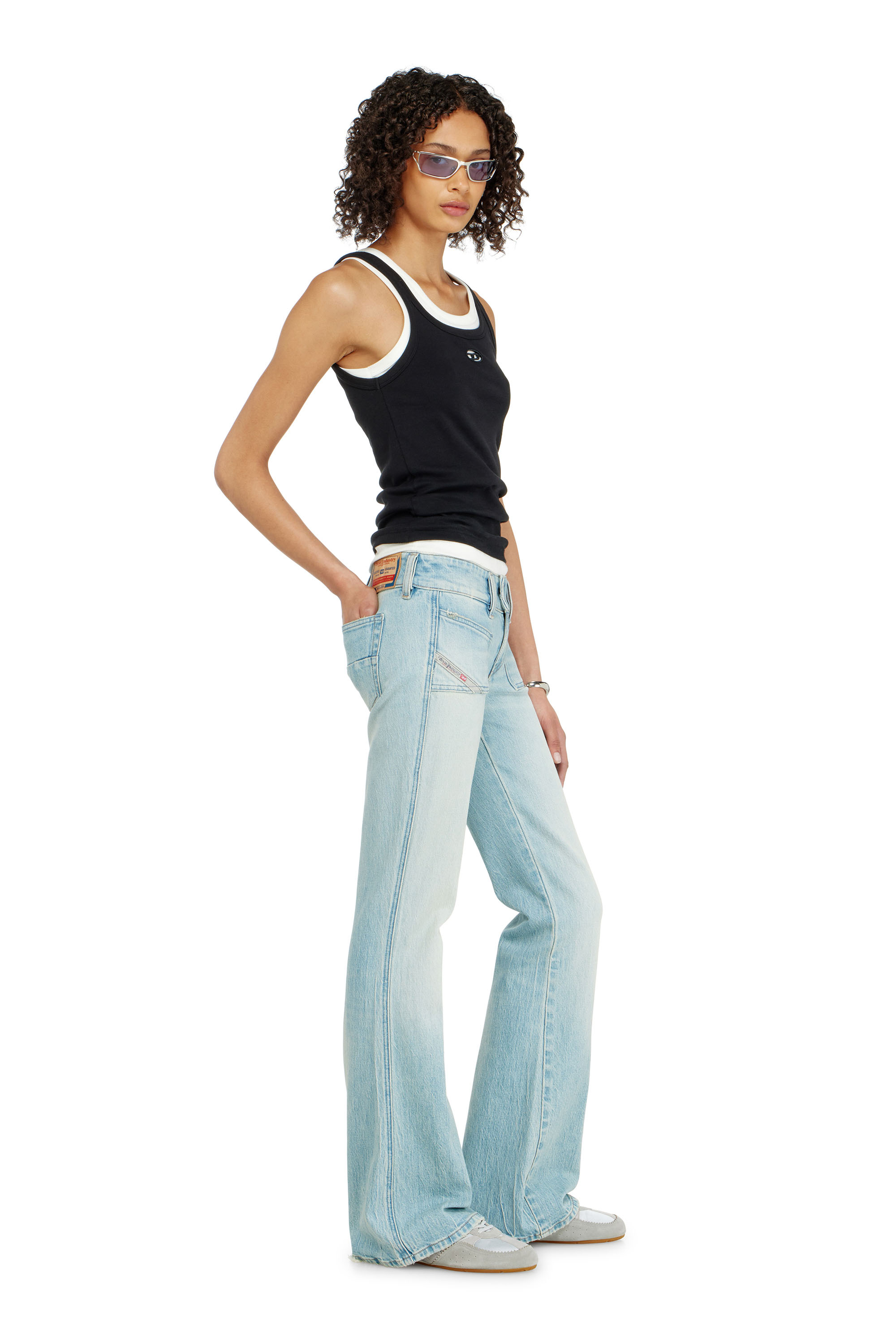 Diesel - Damen Bootcut Jeans D-Hush 0KBBX, Hellblau - 2