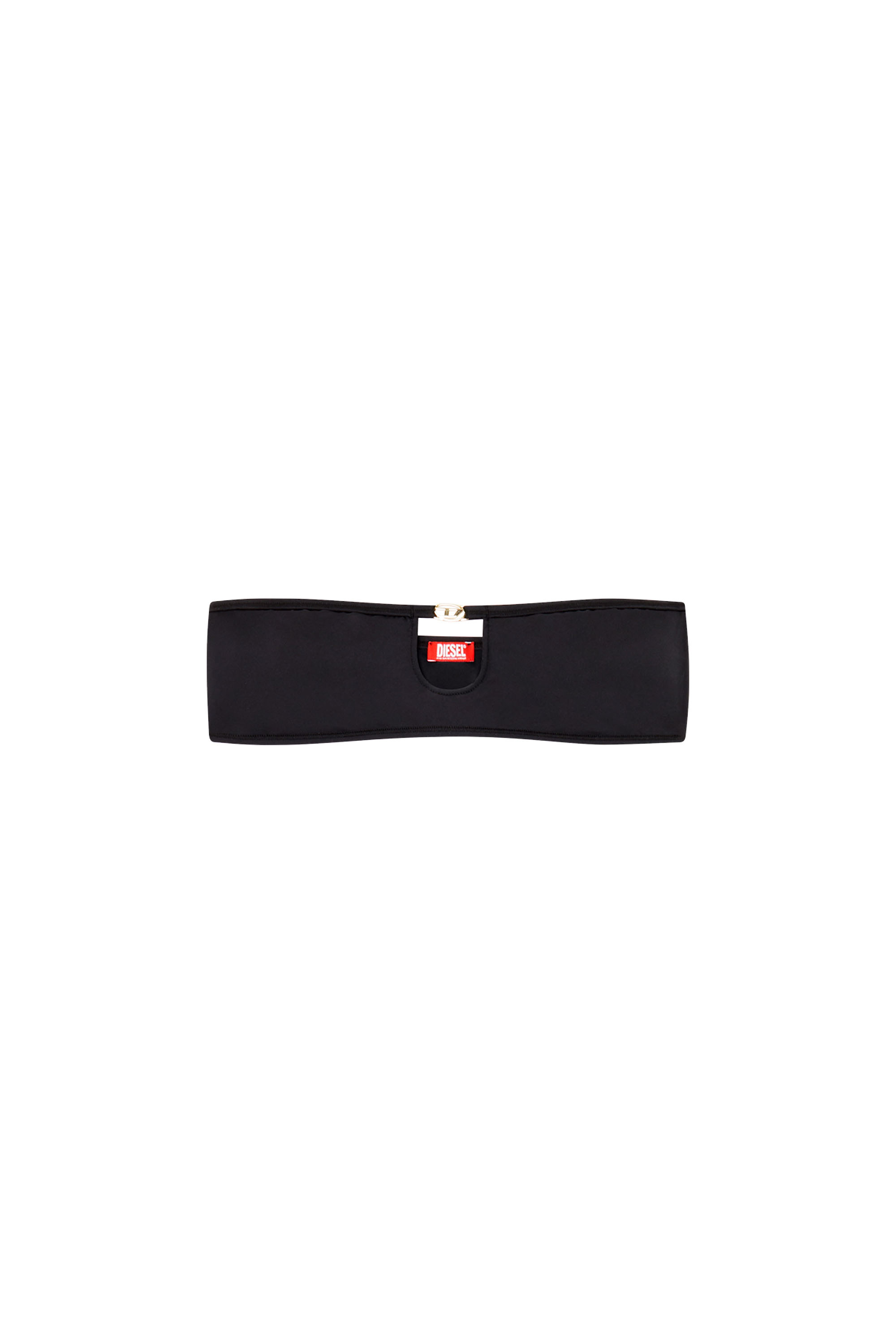 Diesel - ROCHELLE-UTLT, Damen Bandeau-BH mit Metall-Oval D in Schwarz - 2